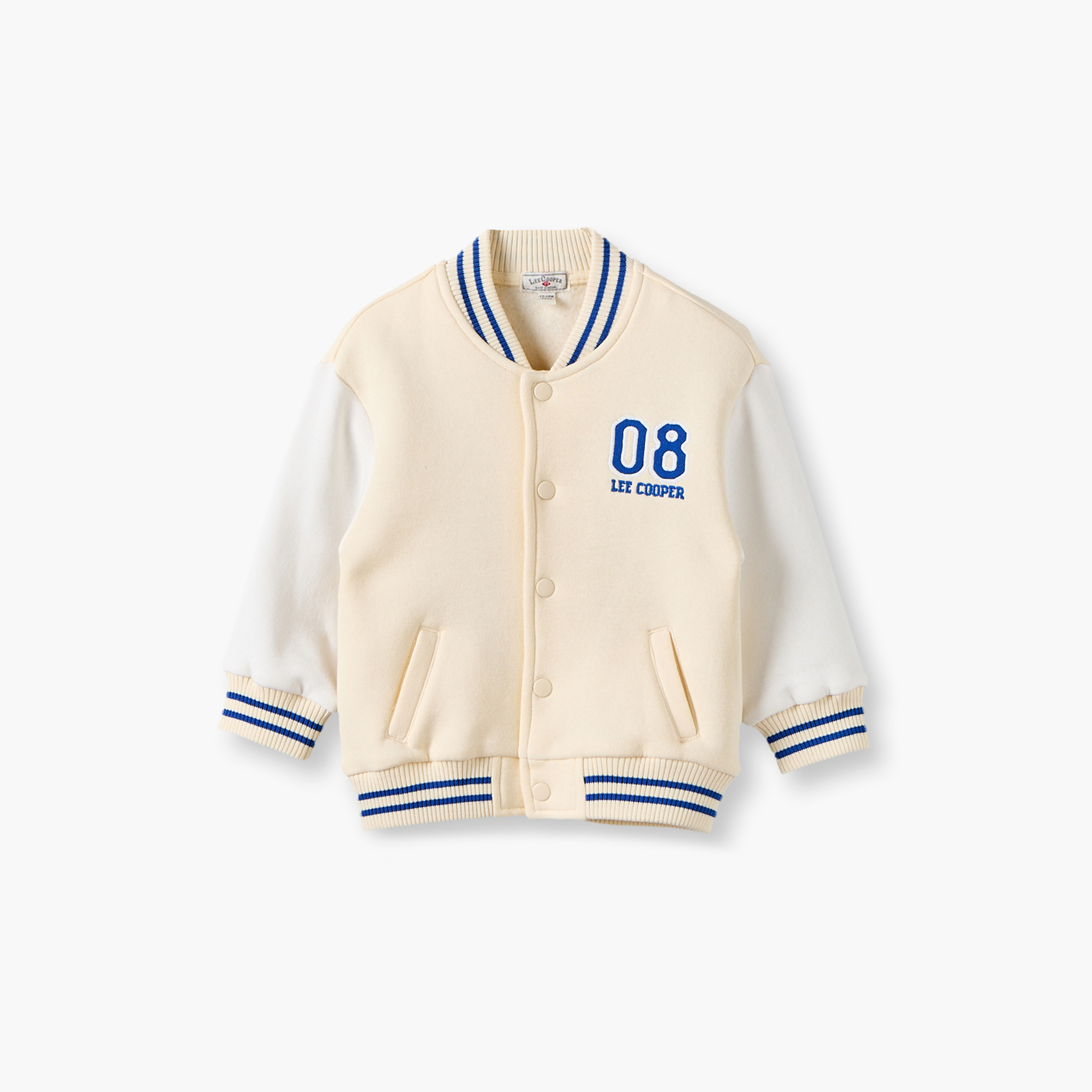 Lee Cooper Mandarin Collar Long Sleeves Jacket and Joggers Set with Varsity Embroidery-baby-boys-clothing-setsandcoords-image-3