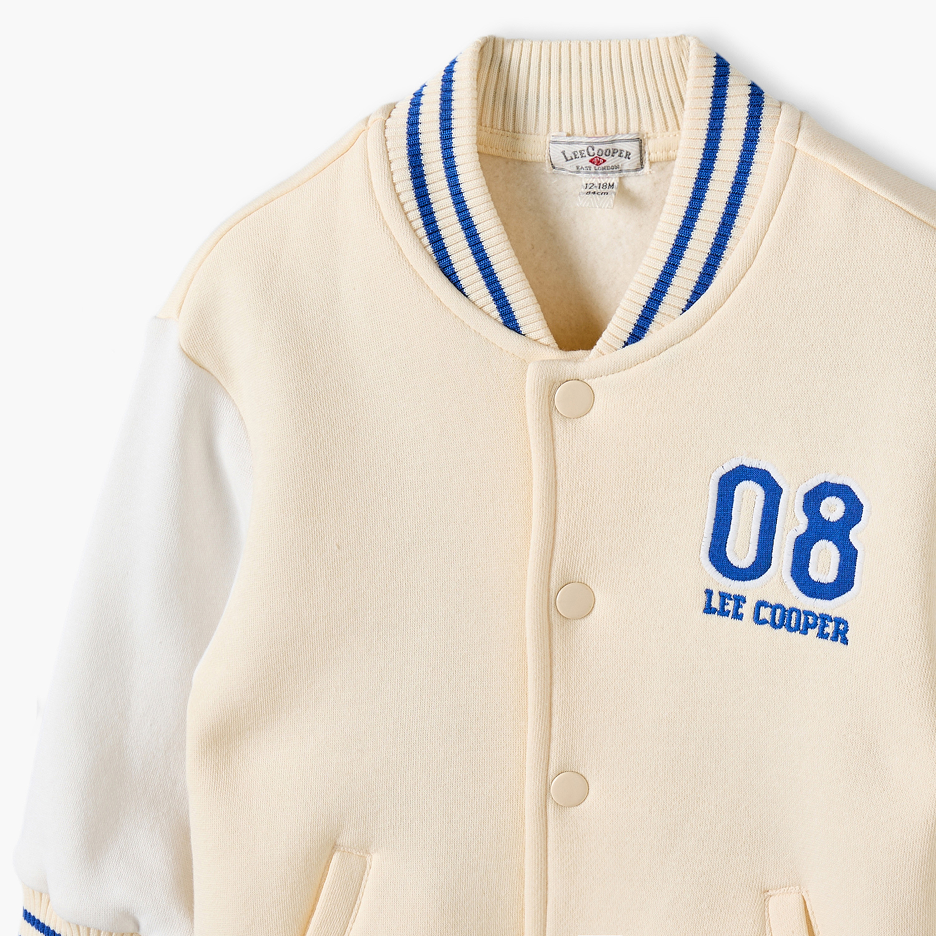 Lee Cooper Mandarin Collar Long Sleeves Jacket and Joggers Set with Varsity Embroidery-baby-boys-clothing-setsandcoords-image-7