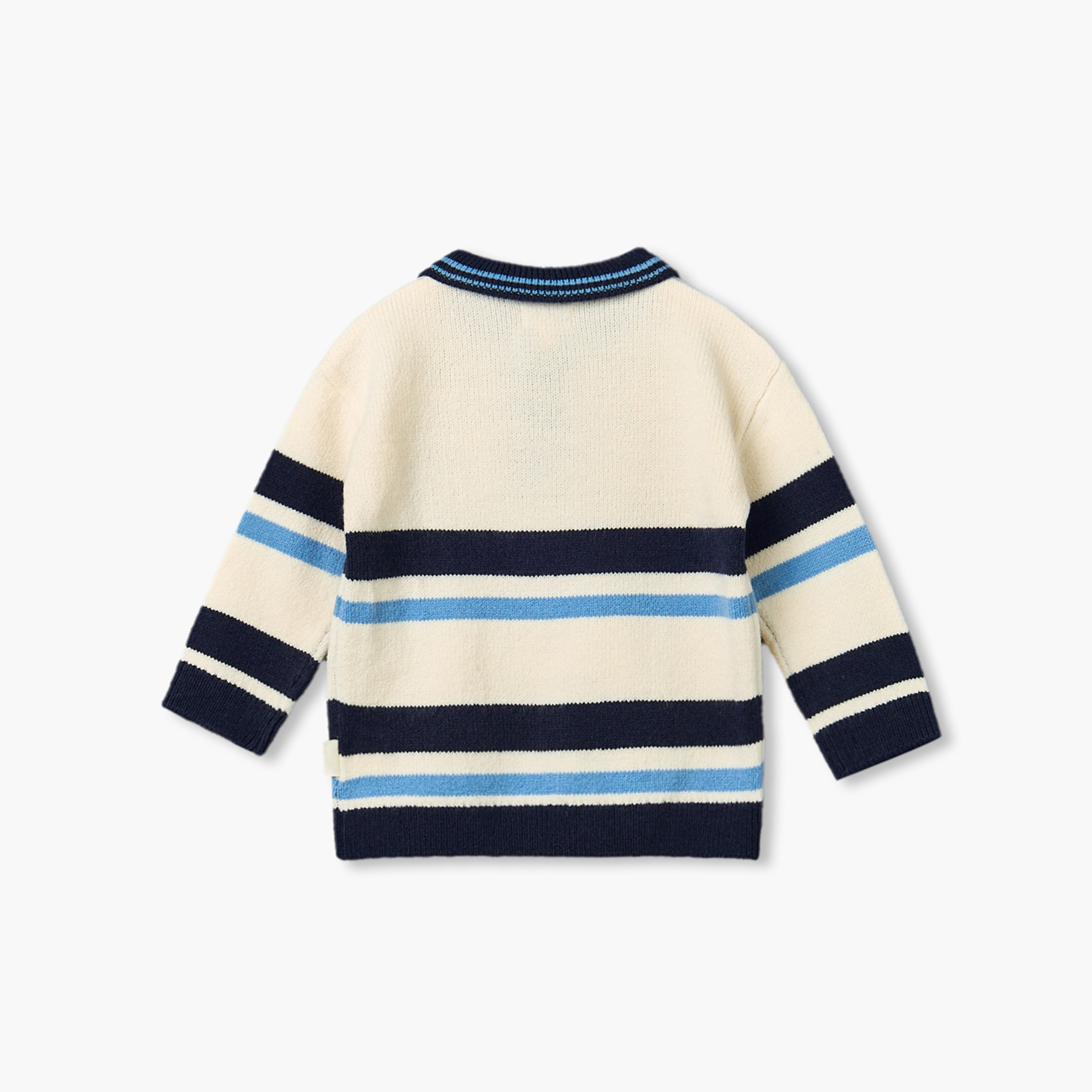 Lee Cooper Collared Long Sleeves Sweater and Joggers Set with Stripes-baby-boys-clothing-setsandcoords-image-5