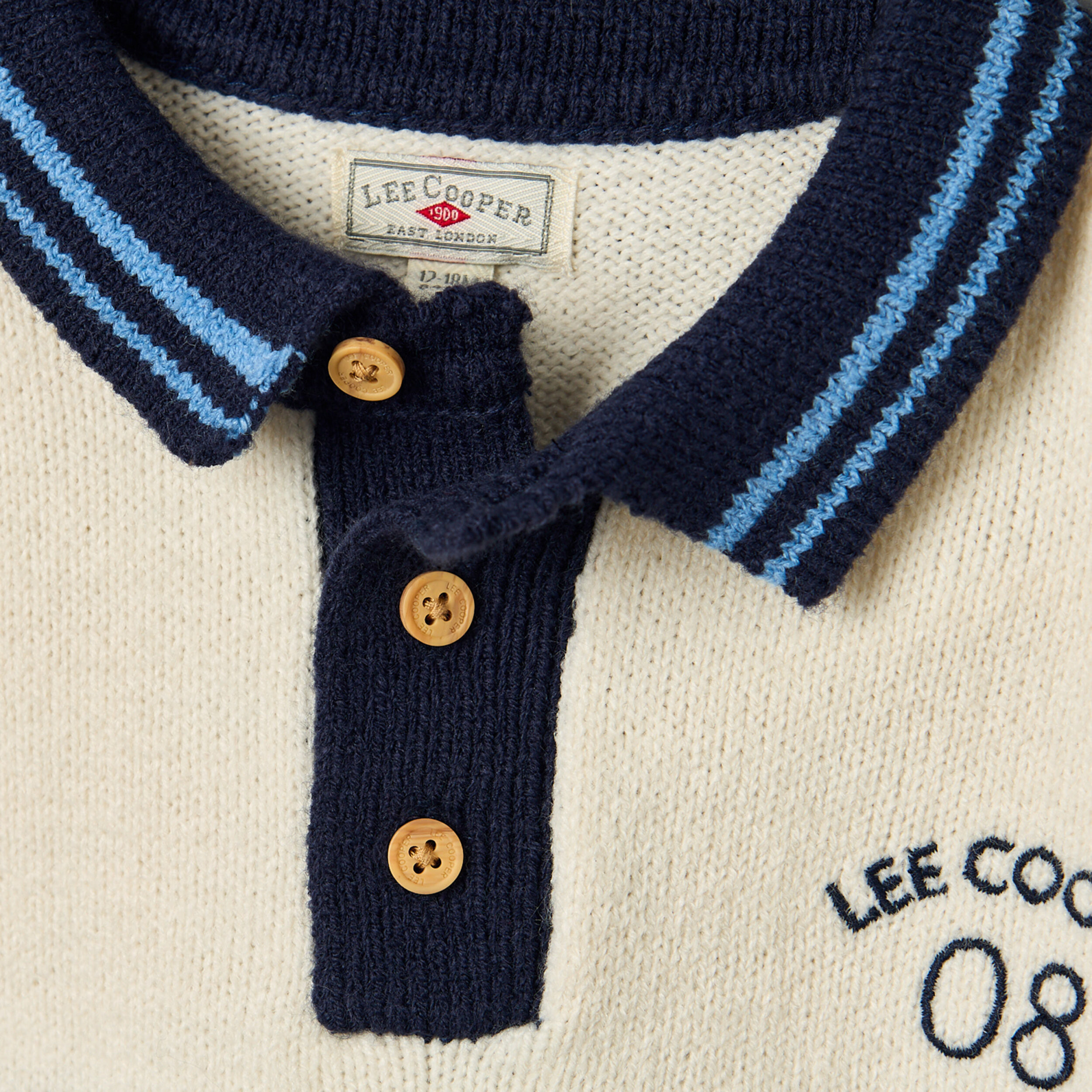 Lee Cooper Collared Long Sleeves Sweater and Joggers Set with Stripes-baby-boys-clothing-setsandcoords-image-7