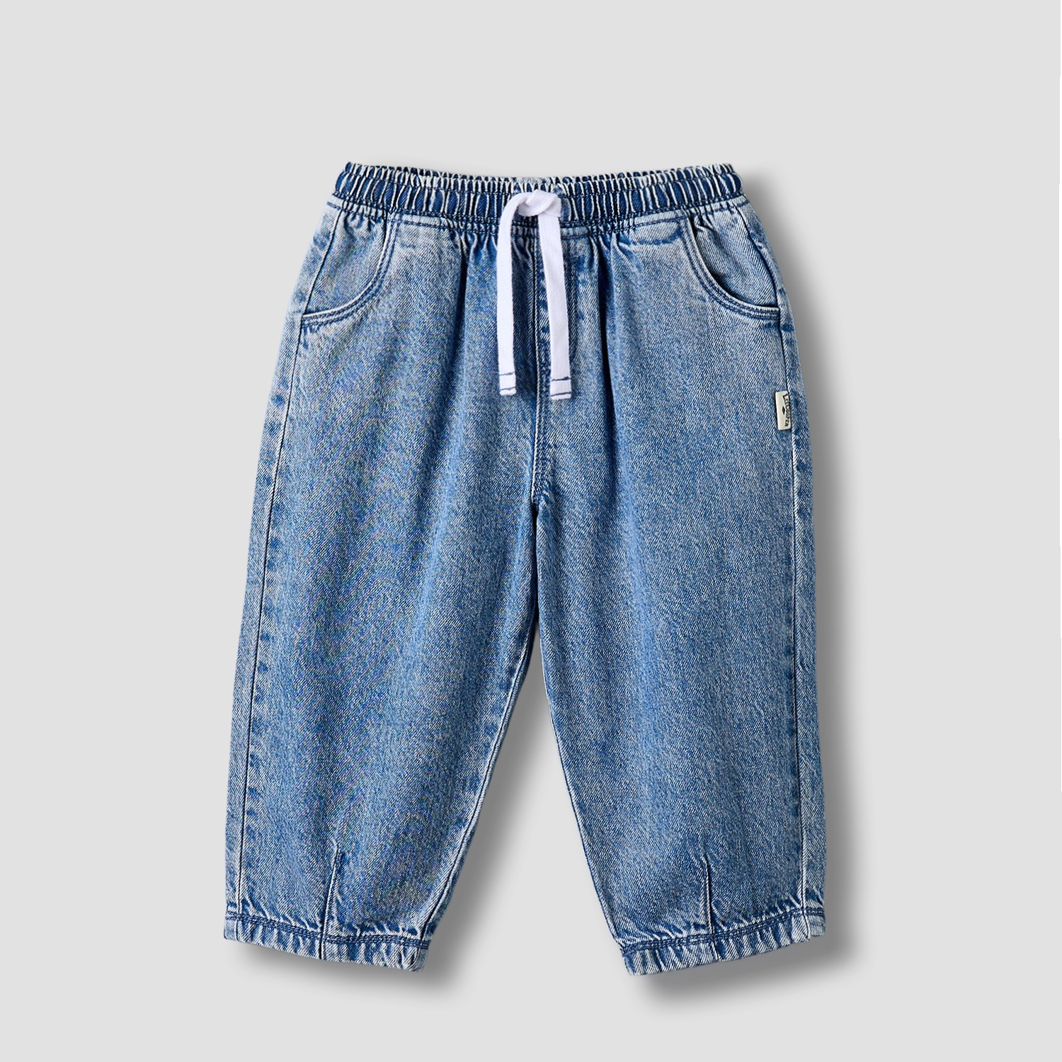 Lee Cooper Mid-Rise Wide Leg Jeans with Pockets-baby-boys-clothing-bottoms-jeans-image-1