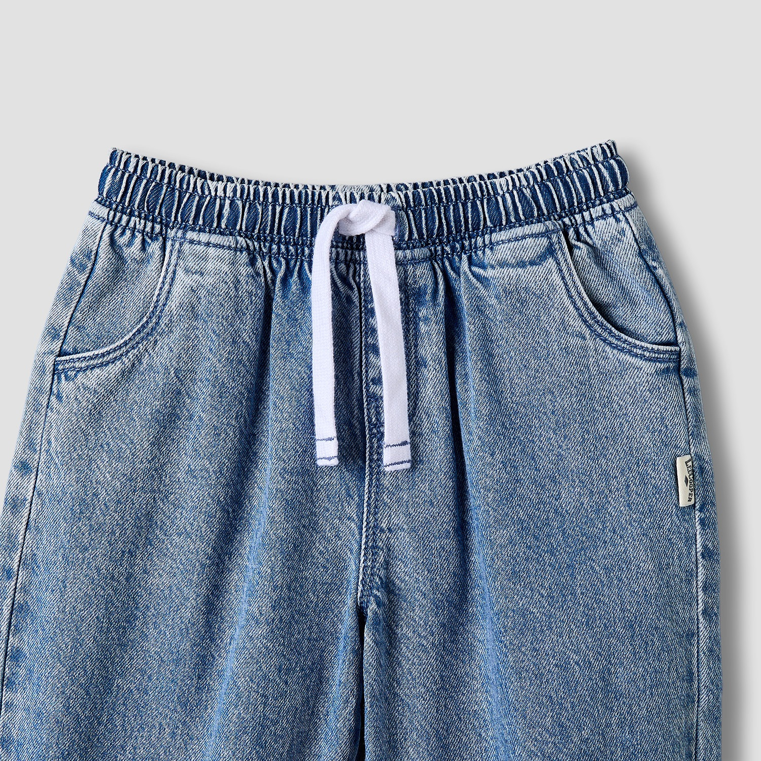 Lee Cooper Mid-Rise Wide Leg Jeans with Pockets-baby-boys-clothing-bottoms-jeans-image-3