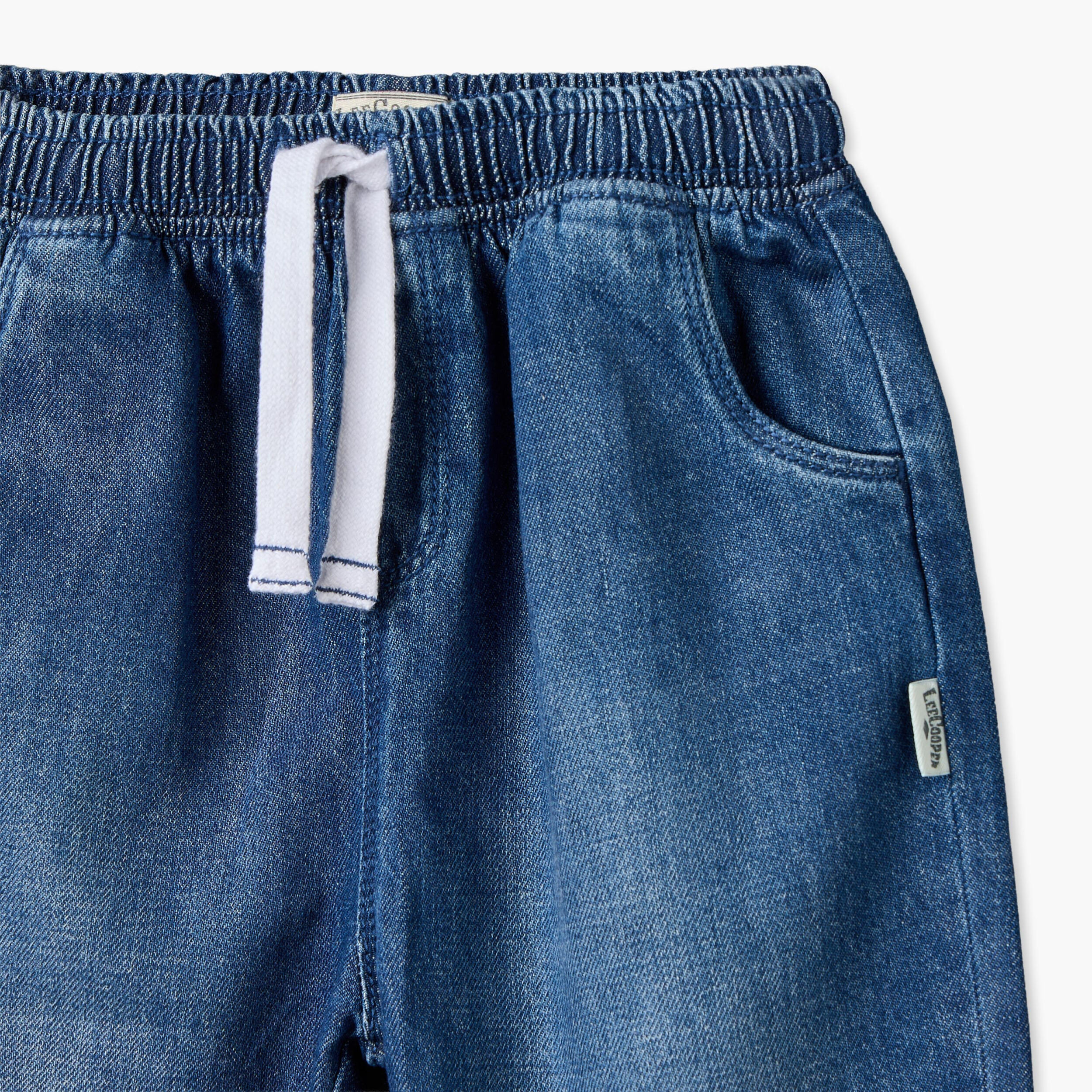 Lee Cooper Jeans with Elasticated Drawstring Waist-baby-boys-clothing-bottoms-jeans-image-4