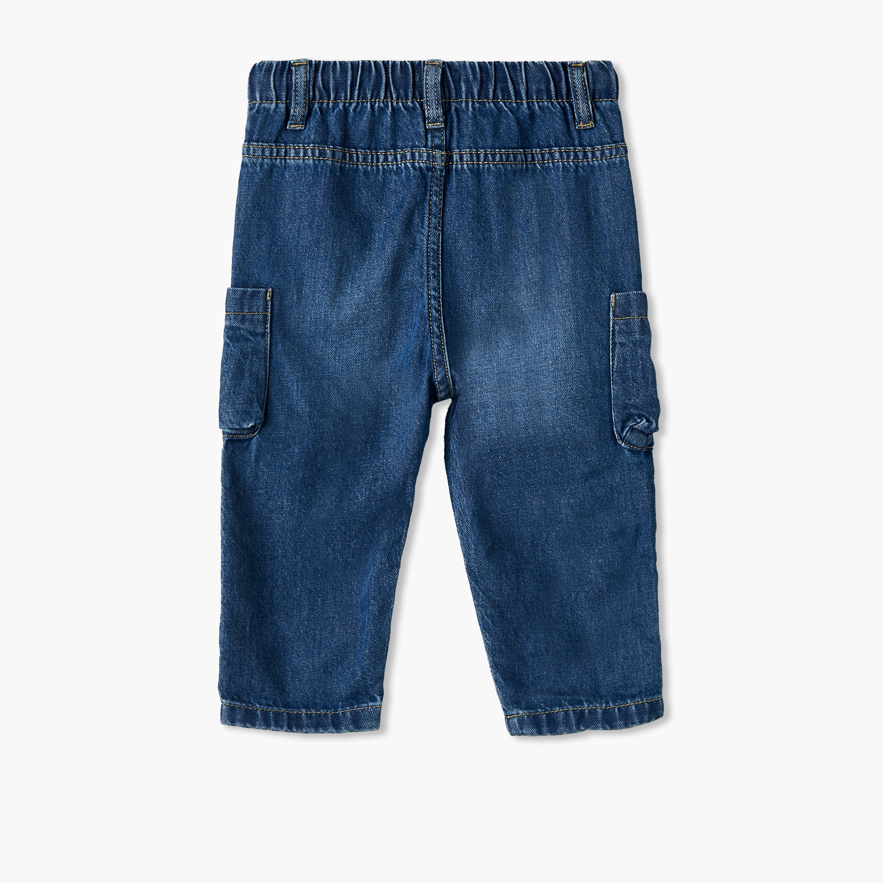 بنطلون كارجو جينز بقصة عادية وبرباط من لي كوبر-boys-clothing-bottoms-jeans-image-2