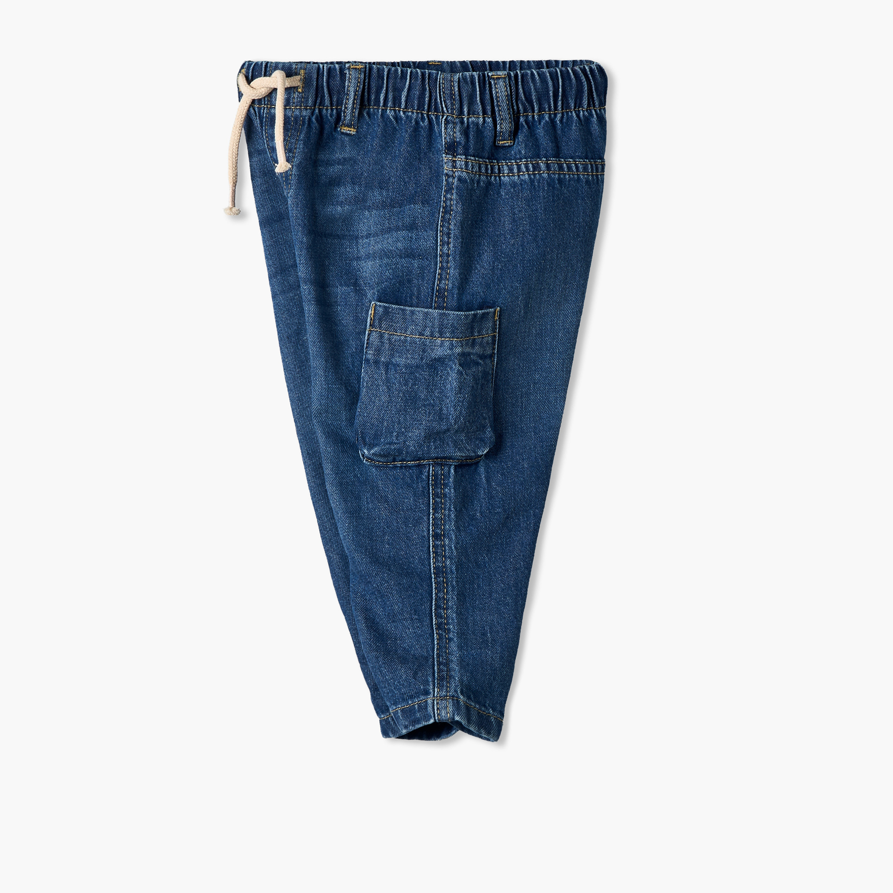 بنطلون كارجو جينز بقصة عادية وبرباط من لي كوبر-boys-clothing-bottoms-jeans-image-3