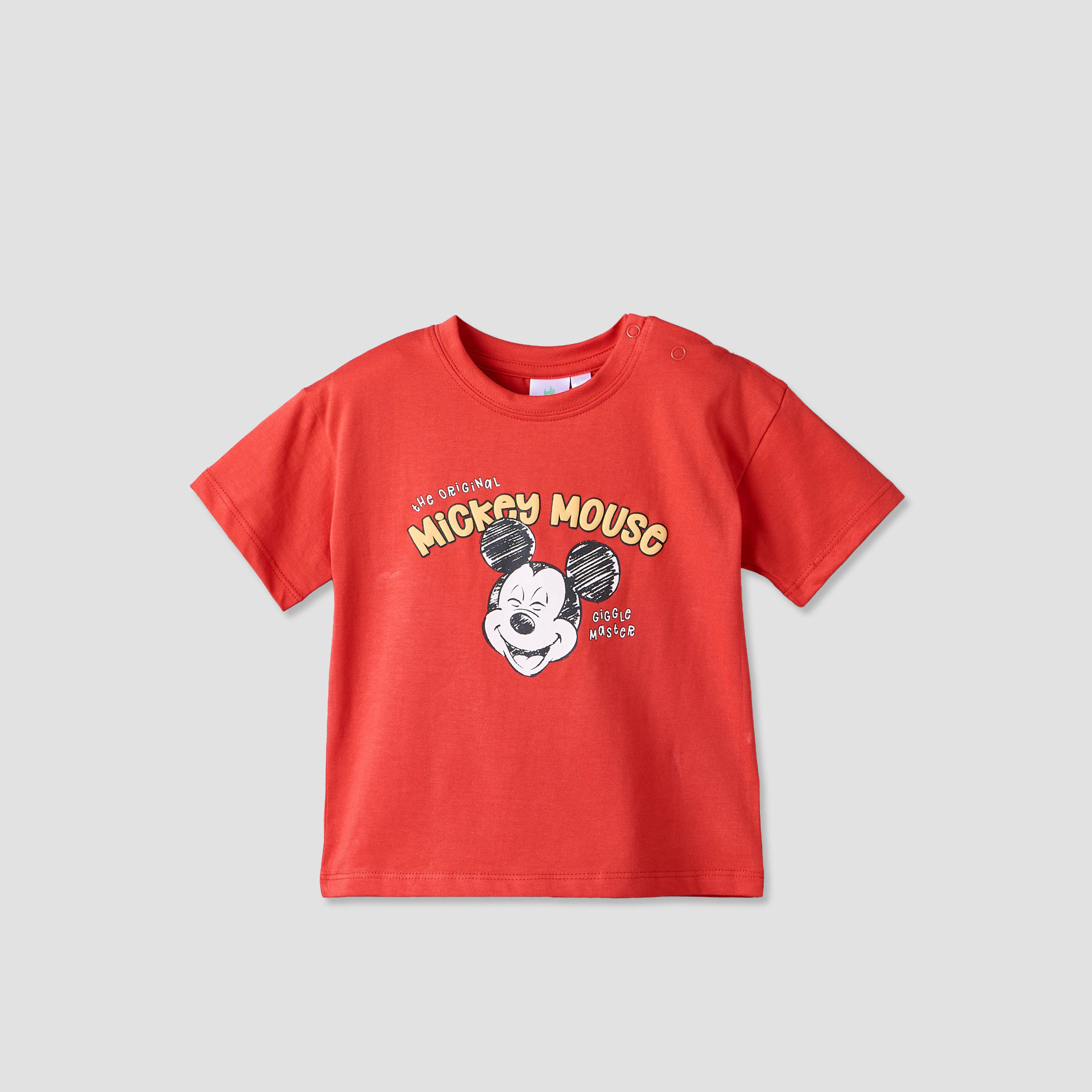 Disney Crew Neck Short Sleeves T-shirt with Mickey Mouse Print-baby-boys-clothing-tshirtsandpolos-image-1