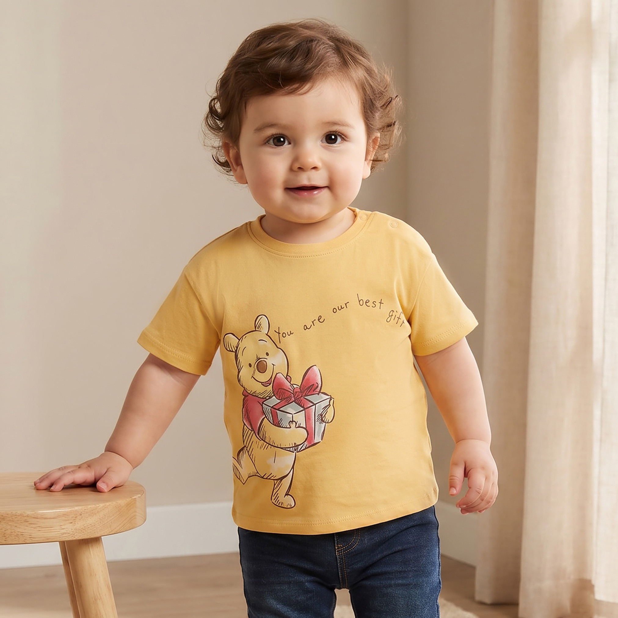 تيشيرت بطبعات ويني ذا بو وأكمام قصيرة من ديزني-baby-boys-clothing-tshirtsandpolos-image-1