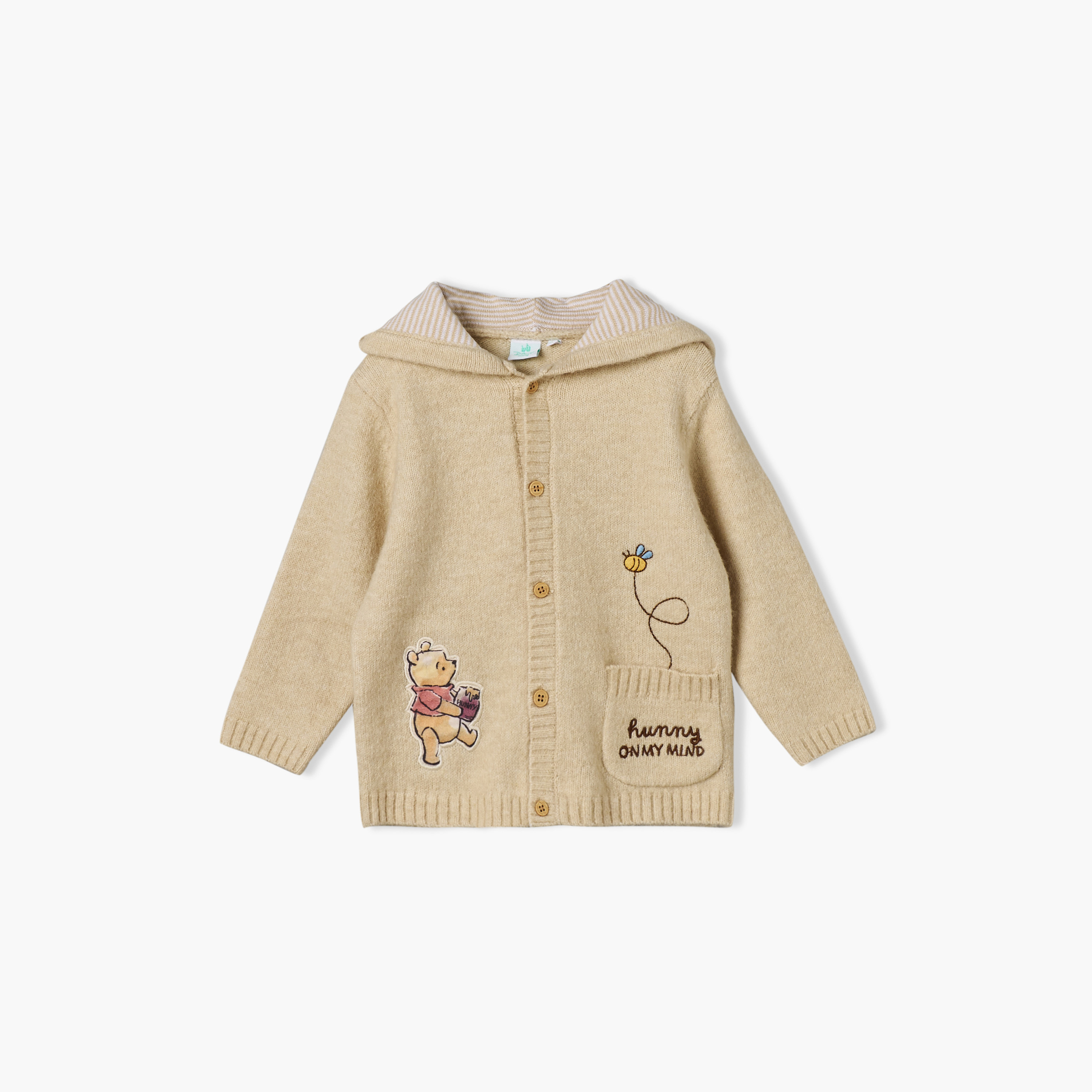 كارديجان بقبعة وتطريز ويني ذا بوه من ديزني-baby-boys-clothing-winterwear-jumpersandcardigans-image-2
