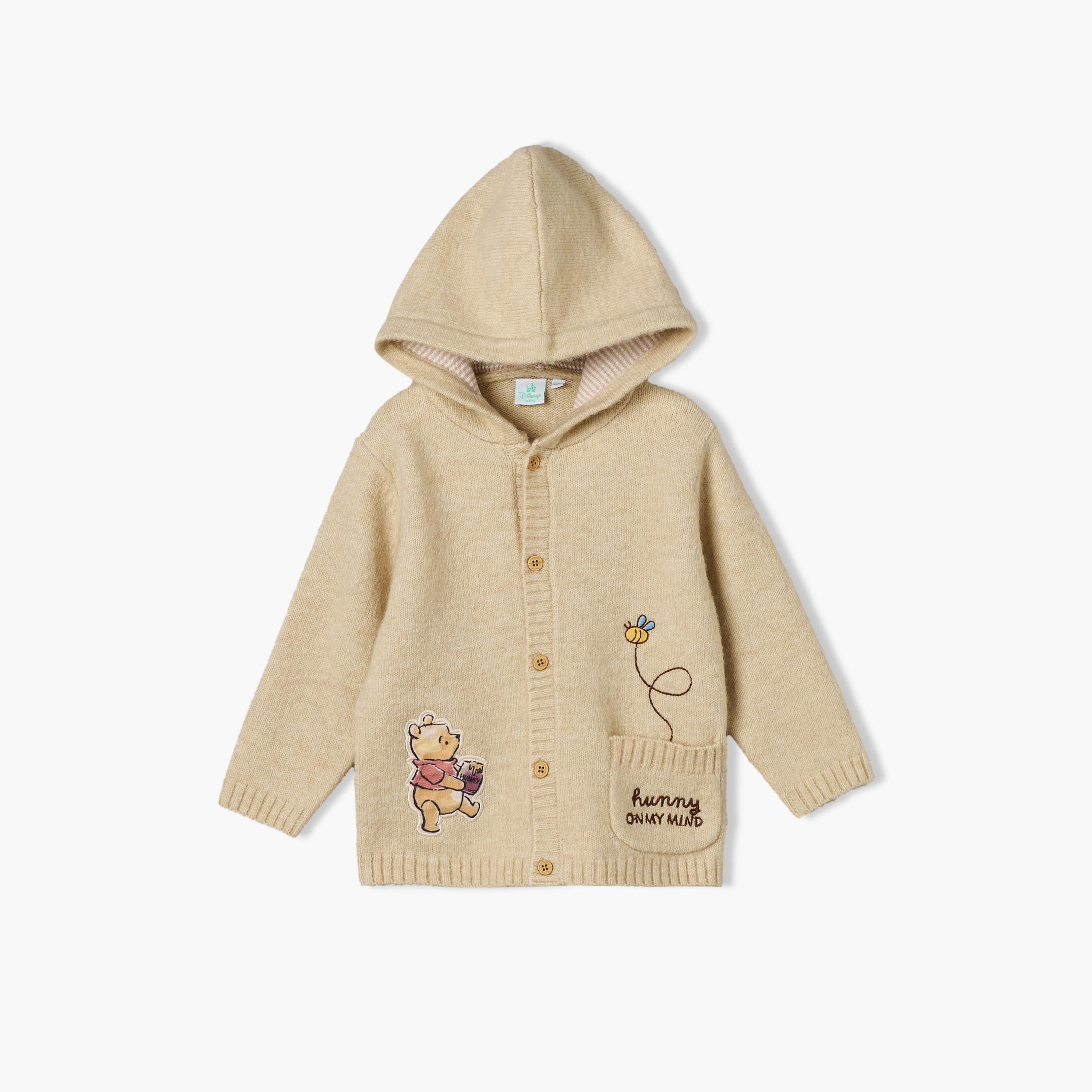 كارديجان بقبعة وتطريز ويني ذا بوه من ديزني-baby-boys-clothing-winterwear-jumpersandcardigans-image-3