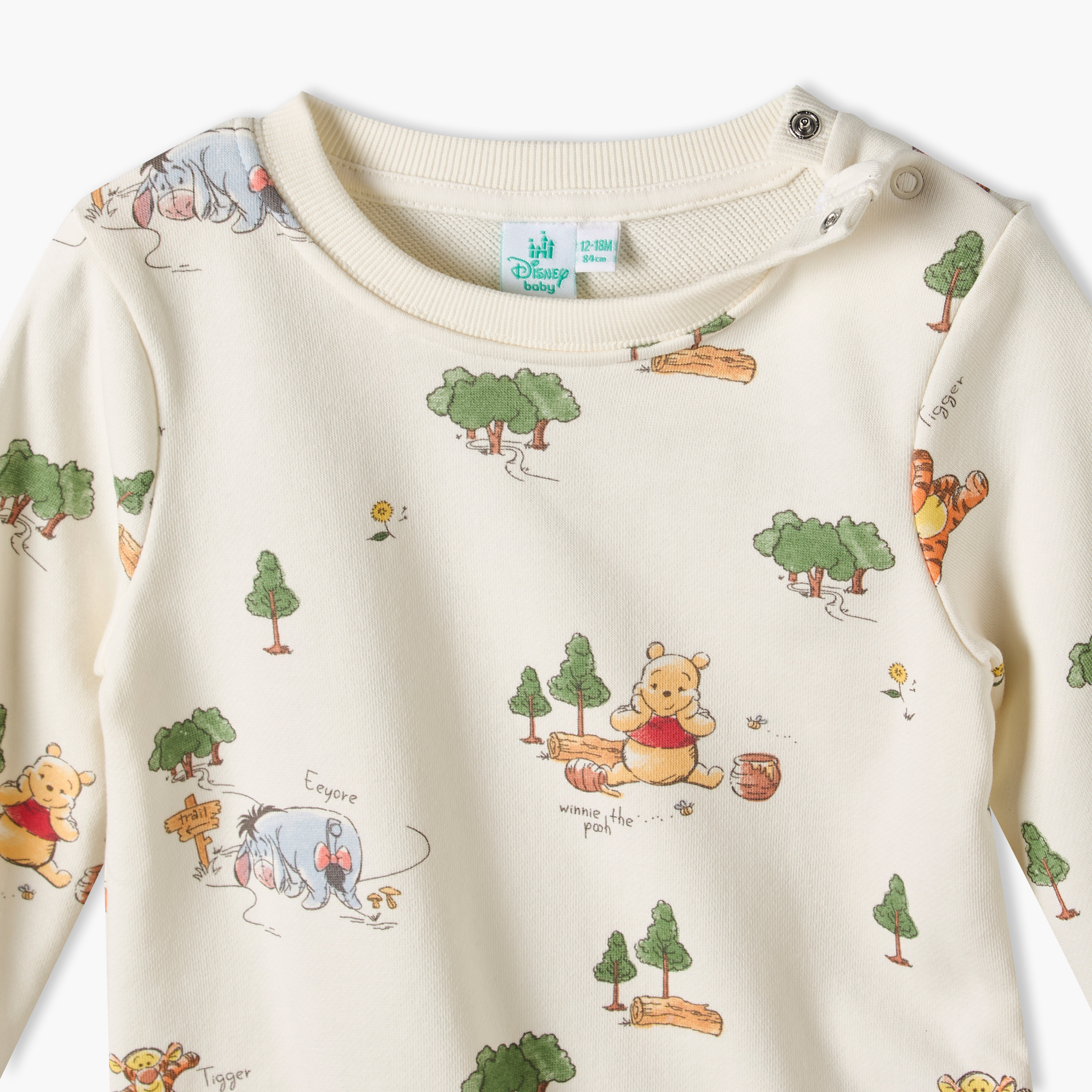 Disney Winnie the Pooh Print Sweatshirt with Long Sleeves-baby-boys-clothing-sweatshirts-image-3