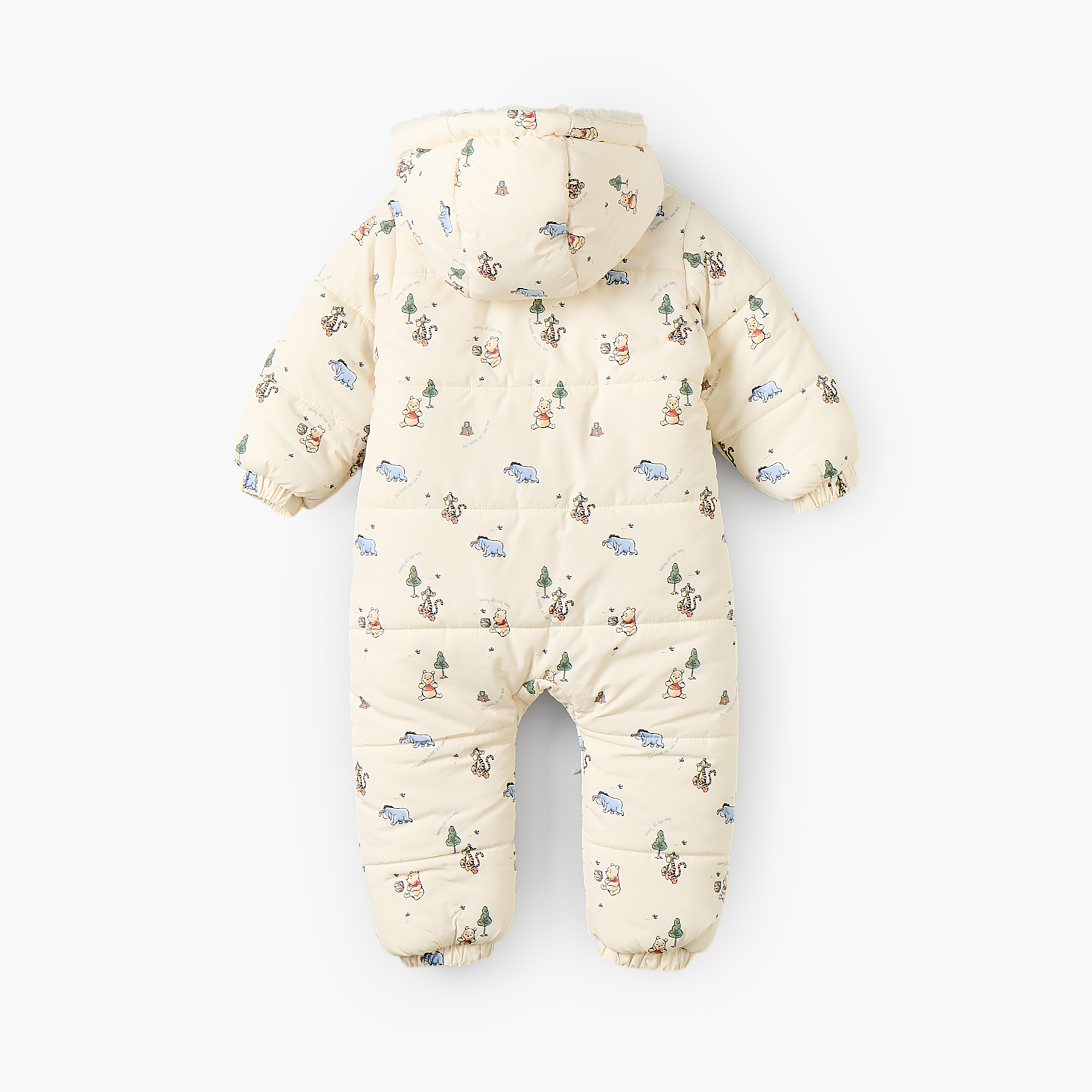 Disney Cotton Hooded Neck Long Sleeves Sleepsuit with Winnie The Pooh and Friends Print-baby-boys-clothing-nightwear-sleepsuits-image-2