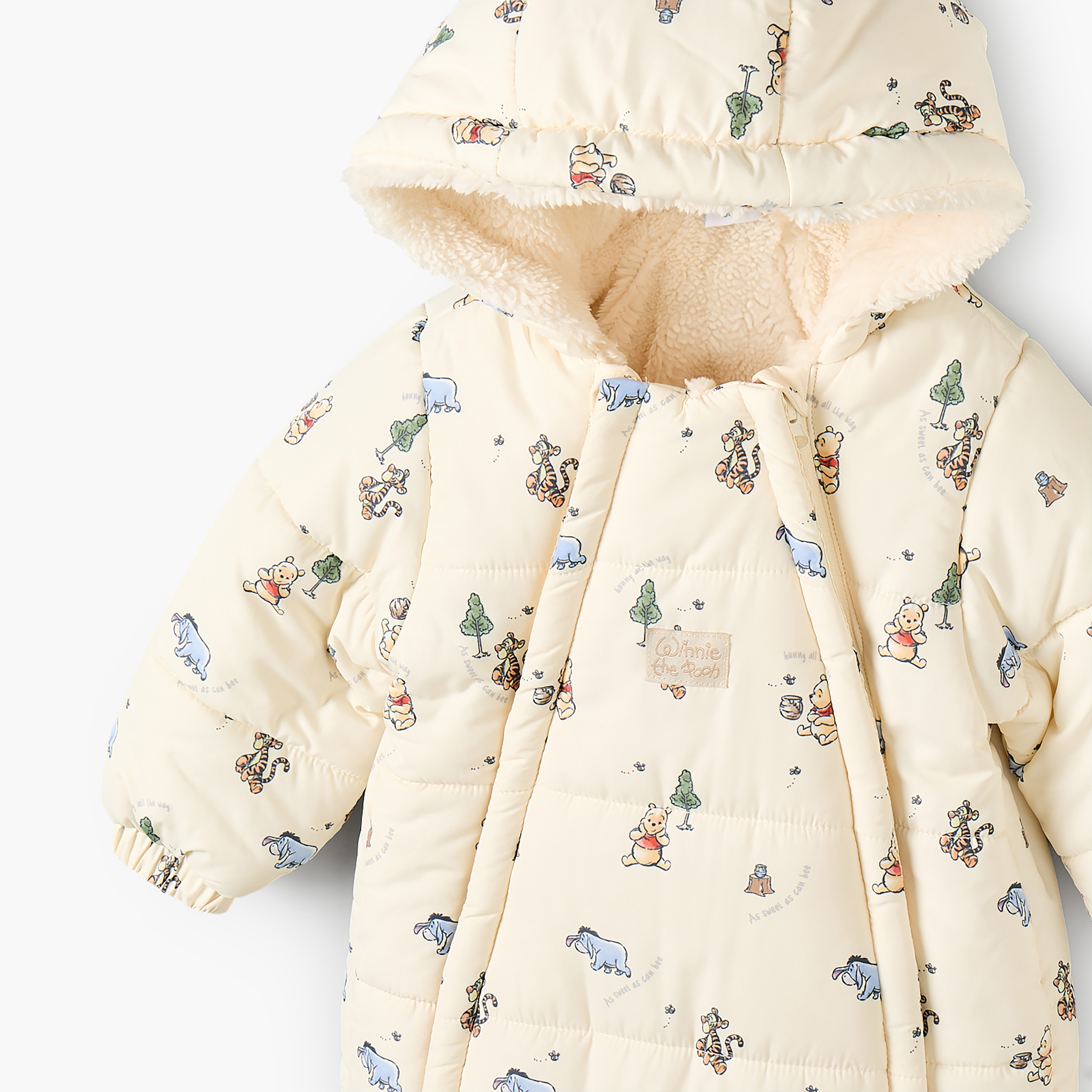 Disney Cotton Hooded Neck Long Sleeves Sleepsuit with Winnie The Pooh and Friends Print-baby-boys-clothing-nightwear-sleepsuits-image-3