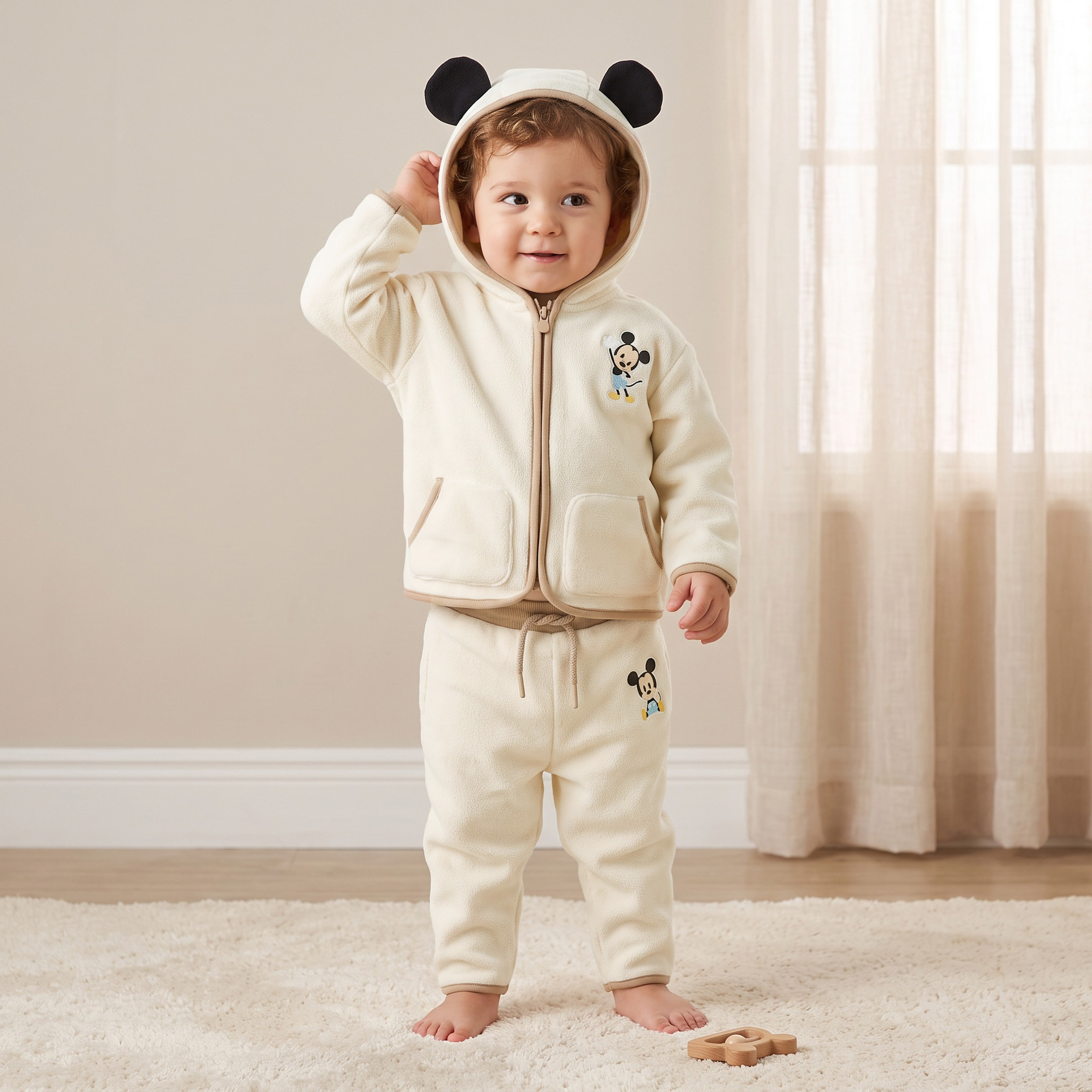 Disney Long Sleeves Hoodie and Pants Set with Mickey Mouse Print-baby-boys-clothing-setsandcoords-image-1