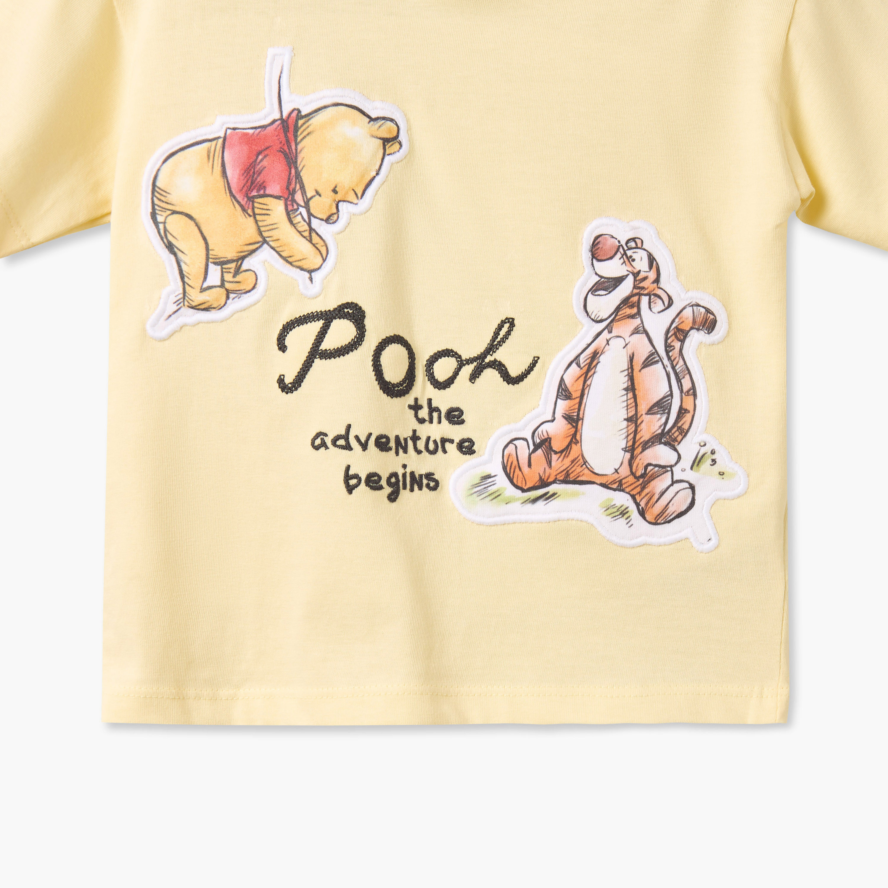 طقم تيشيرت بياقة ضيقة وأكمام قصيرة وشورت بزينة ويني ذا بوه من ديزني-baby-boys-clothing-setsandcoords-image-6