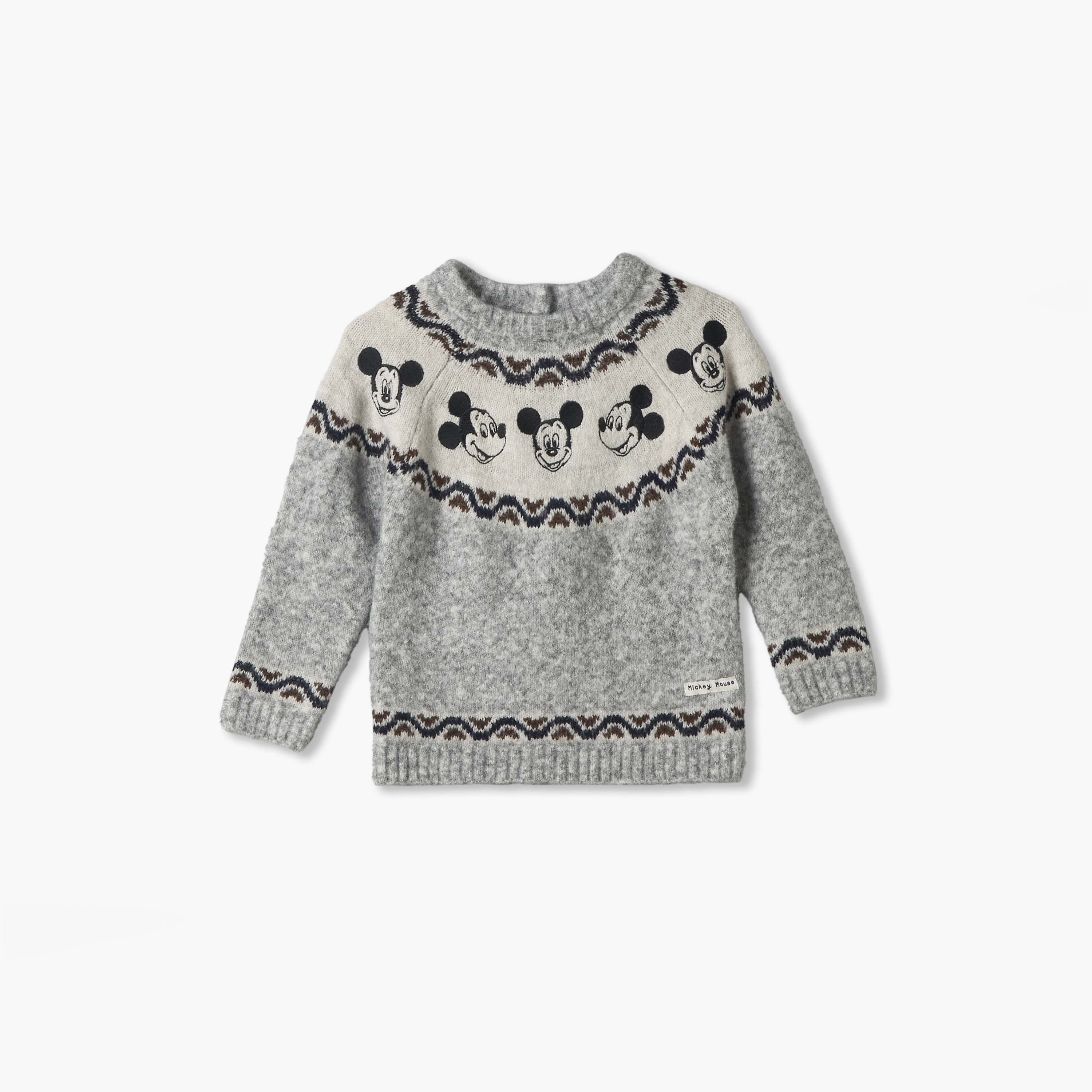 Disney Crew Neck Long Sleeves Jumper and Pants Set with Mickey Mouse Print-baby-boys-clothing-setsandcoords-image-3