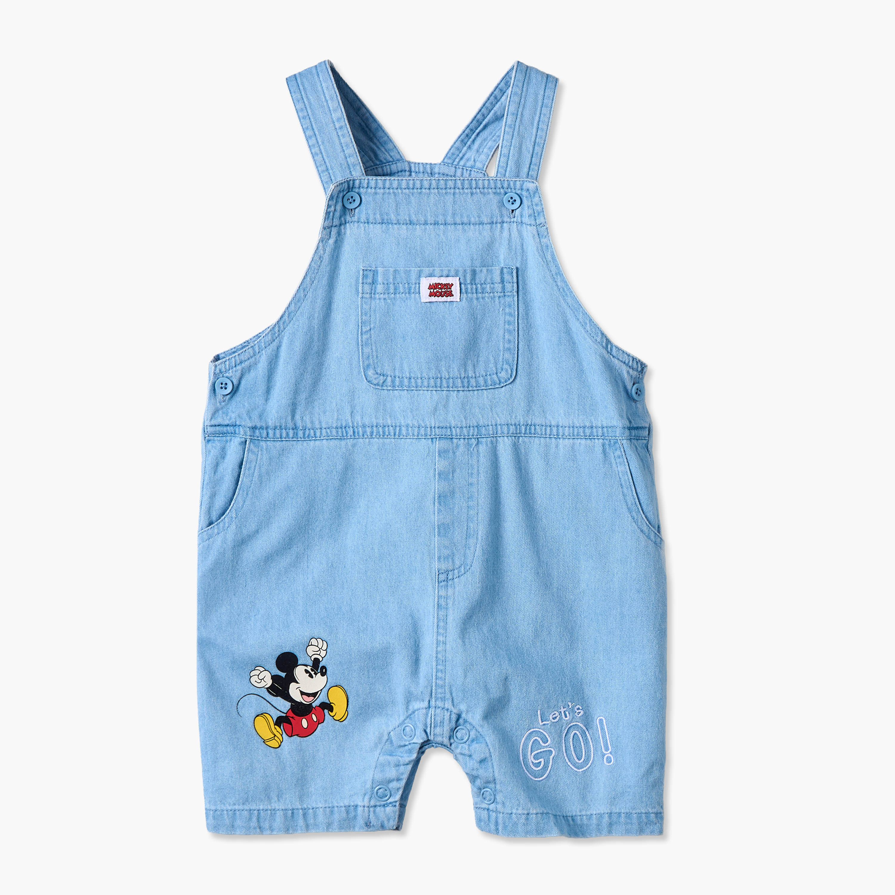 طقم تيشيرن برقبة ضيقة وأكمام قصيرة مع دنغري بطبعات ميكي ماوس من ديزني-baby-boys-clothing-setsandcoords-image-4