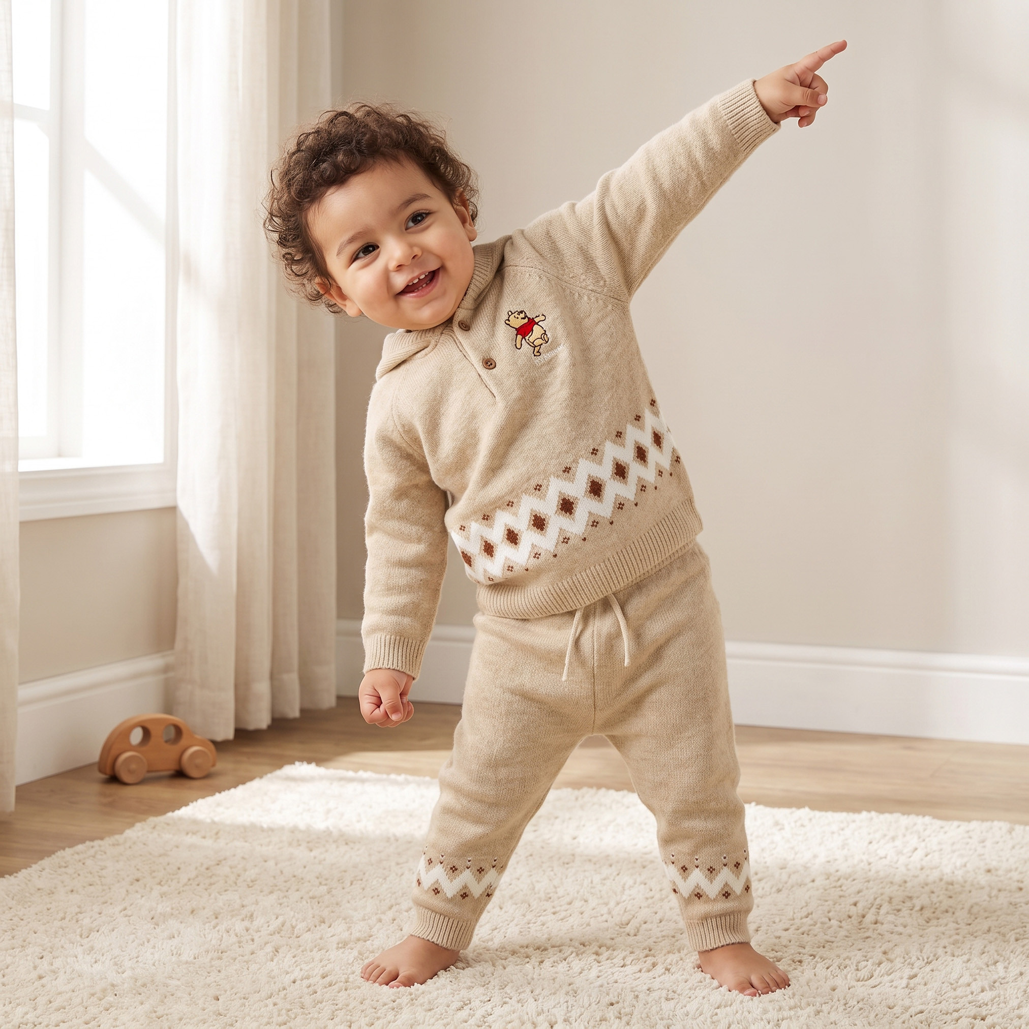 Disney Hooded Long Sleeves Hoodie and Pants Set with Geometric Print-baby-boys-clothing-setsandcoords-image-1
