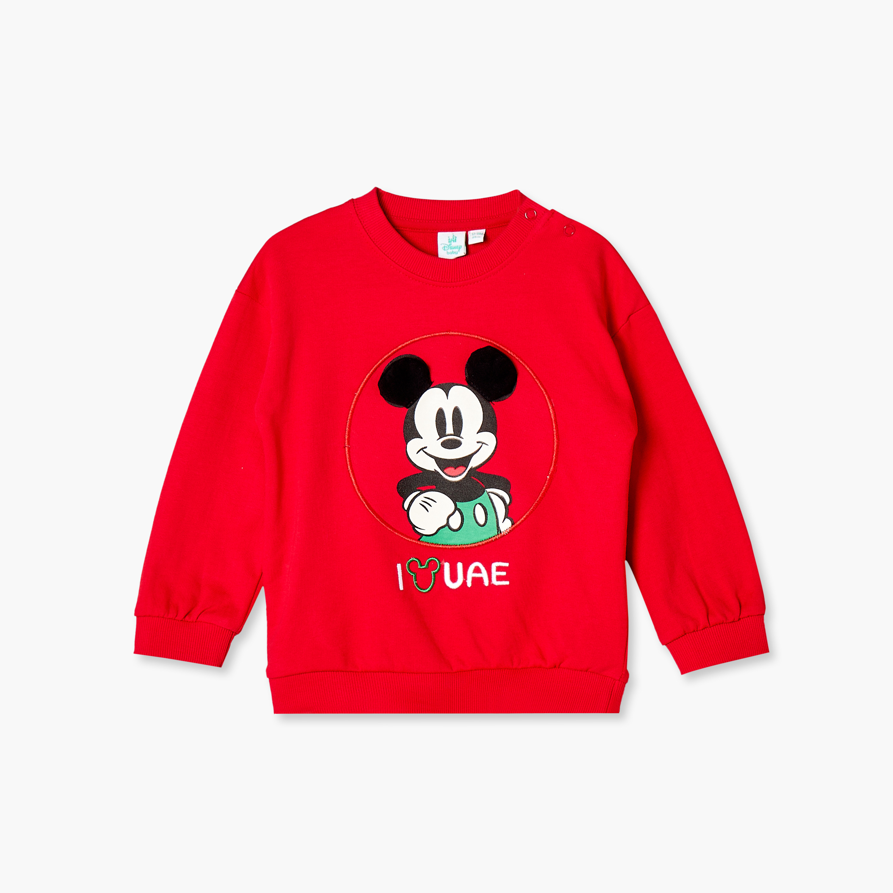 Crew Neck Long Sleeves Sweatshirt and Joggers Set with Mickey Mouse Print-baby-boys-clothing-winterwear-setsandcoords-image-2