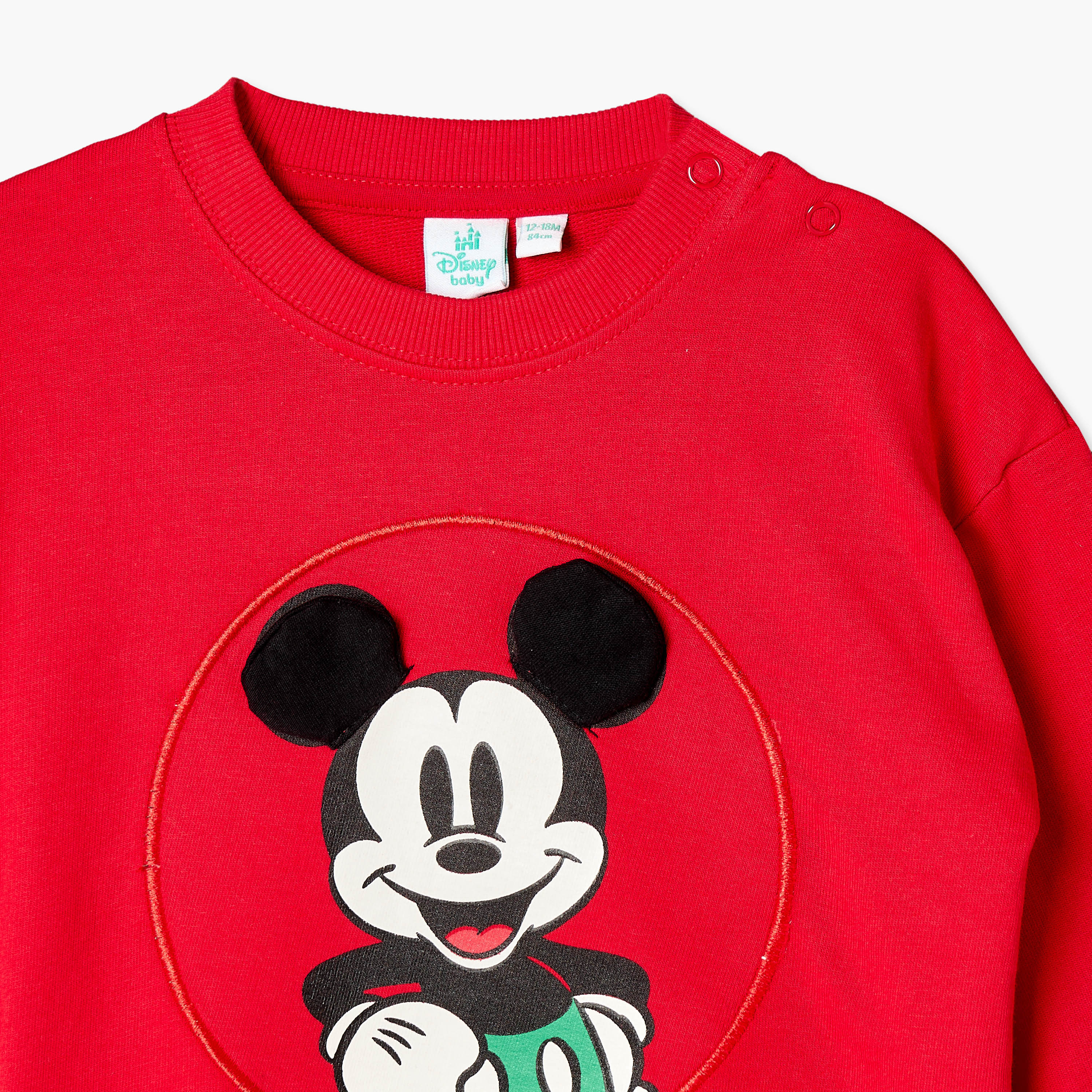 Crew Neck Long Sleeves Sweatshirt and Joggers Set with Mickey Mouse Print-baby-boys-clothing-winterwear-setsandcoords-image-6