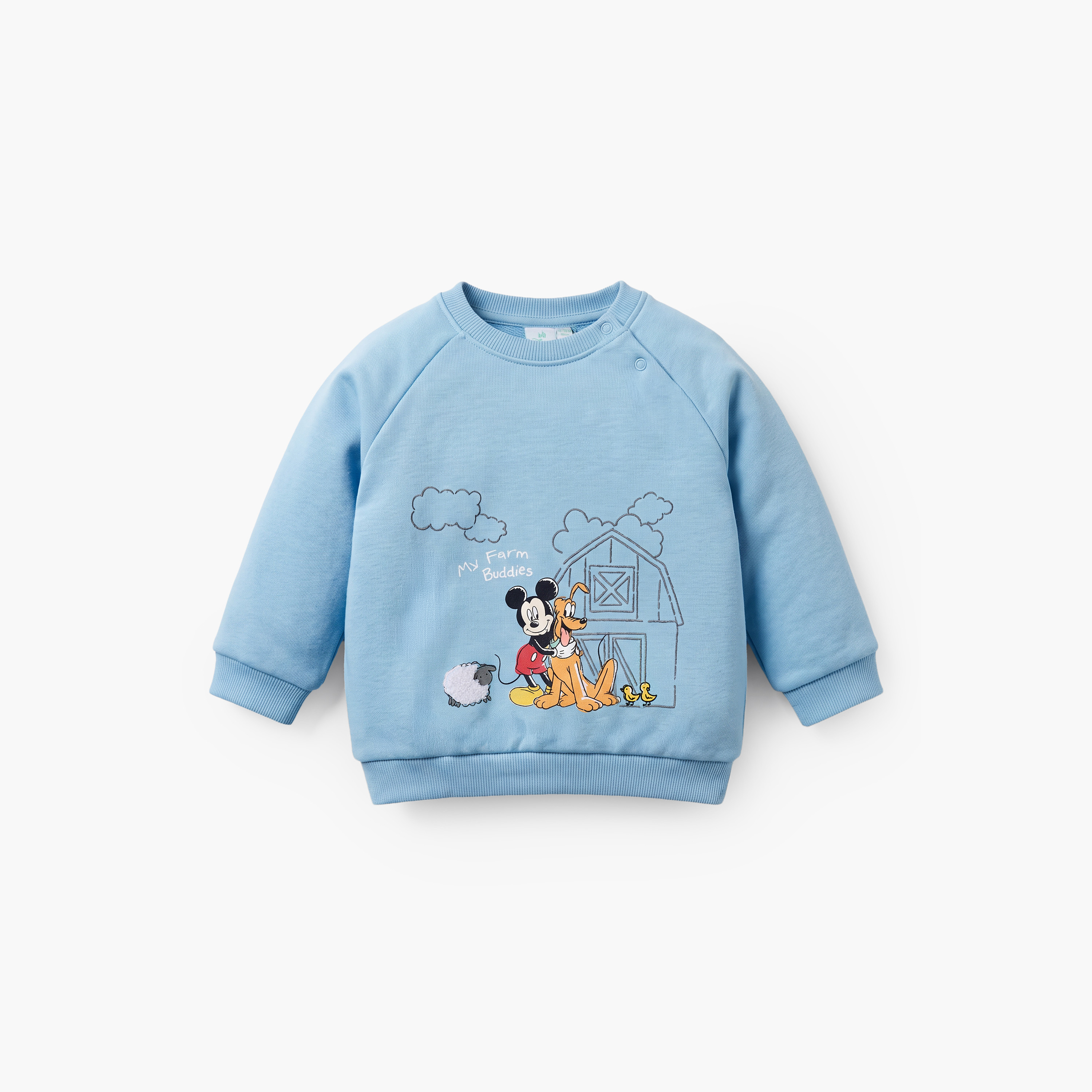 Disney Crew Neck Long Sleeves Sweatshirt and Pants Set with Mickey Mouse Print-baby-boys-clothing-setsandcoords-image-2