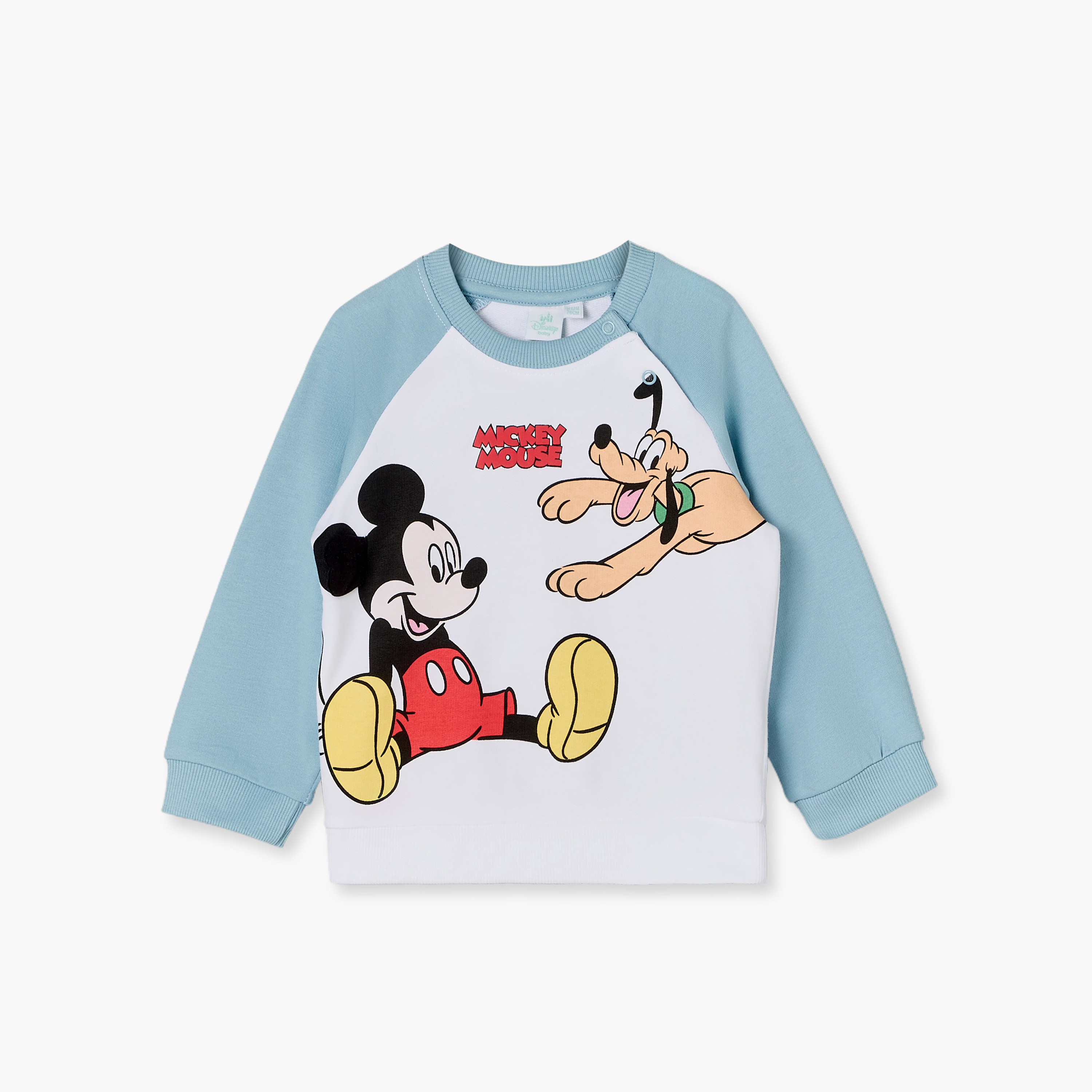 Disney Round Neck Long Sleeves Sweatshirt and Pants Set with Mickey Mouse & Goofy Print-baby-boys-clothing-setsandcoords-image-2