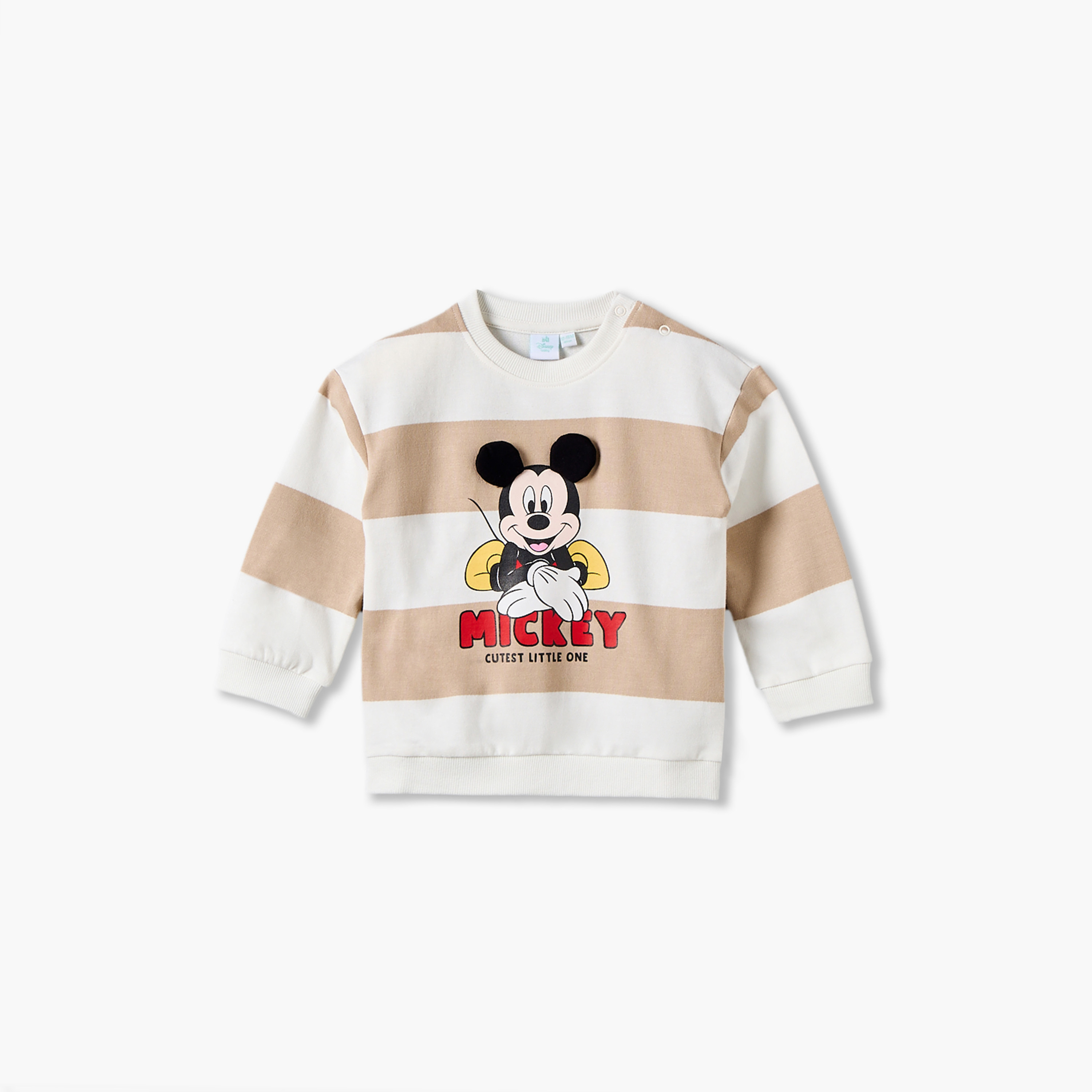 طقم سويت شيرت بياقة ضيقة وأكمام طويلة وبنطلون رياضي بطبعات ميكي ماوس من ديزني-baby-boys-clothing-setsandcoords-image-3
