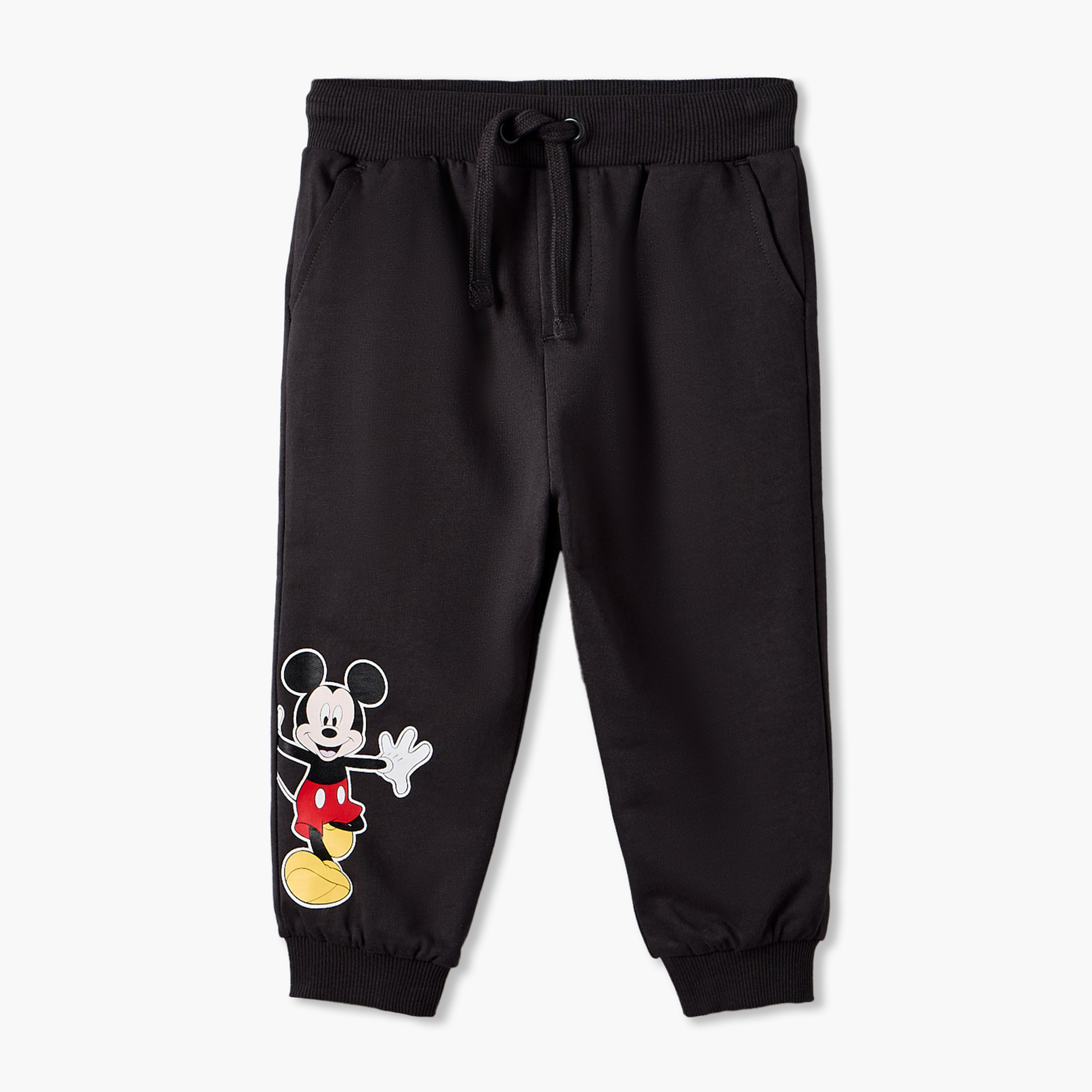 طقم سويت شيرت بياقة ضيقة وأكمام طويلة وبنطلون رياضي بطبعات ميكي ماوس من ديزني-baby-boys-clothing-setsandcoords-image-4