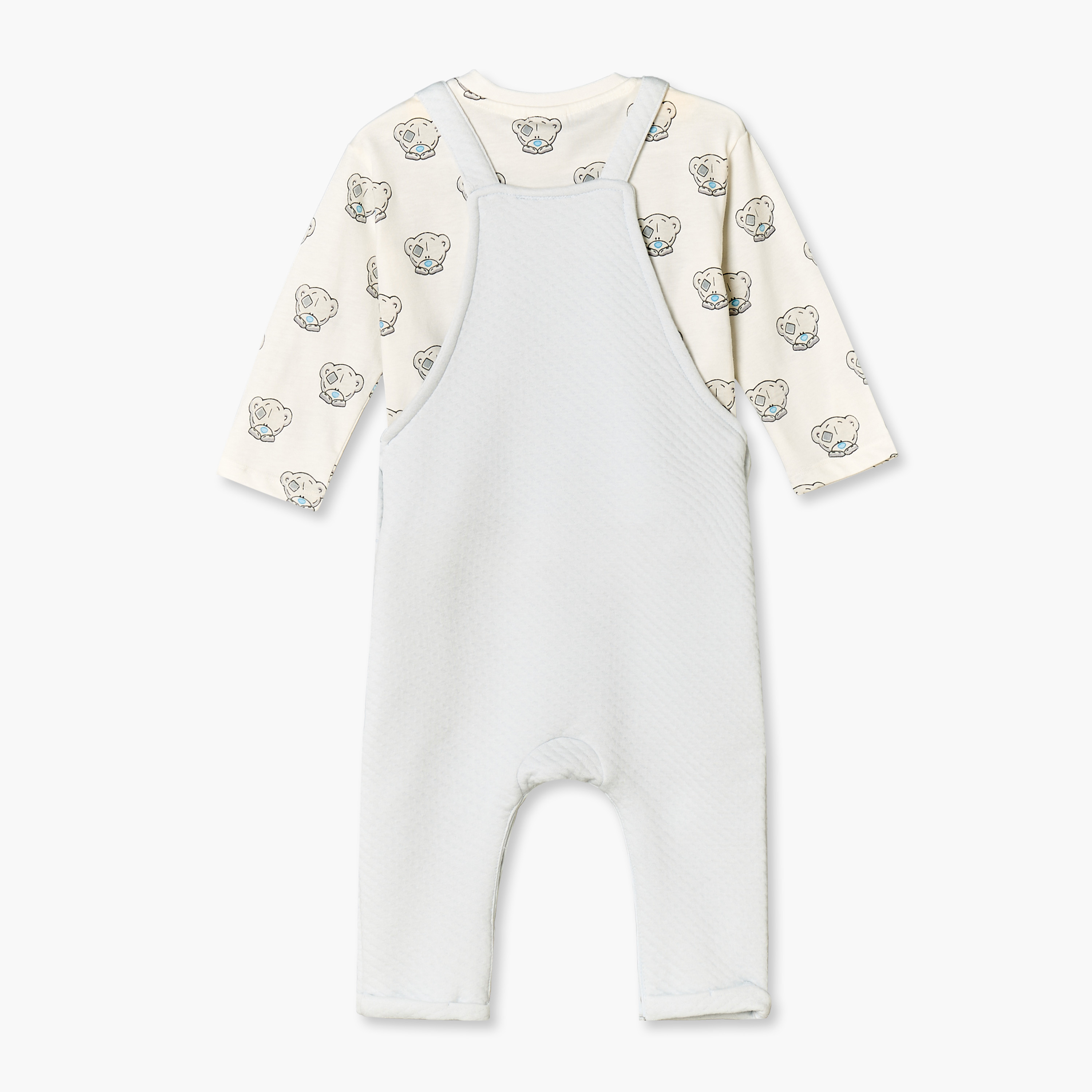 طقم تيشيرت بياقة مستديرة وأكمام طويلة ودنغري بطبعات الدب من كارت بلانش-baby-boys-clothing-setsandcoords-image-5