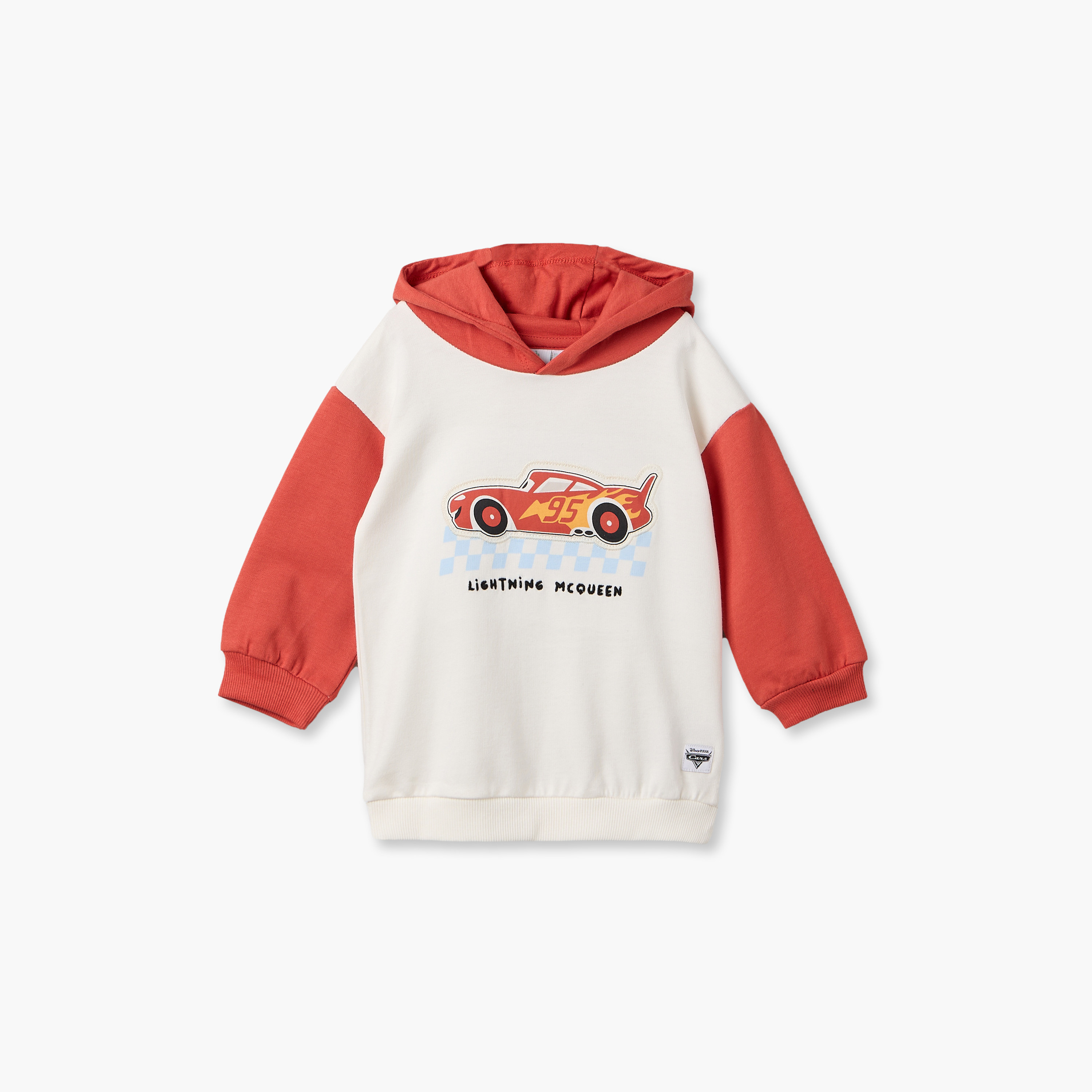 Disney Hooded Long Sleeves Sweatshirt and Joggers Set with Lightning McQueen Print-baby-boys-clothing-setsandcoords-image-3