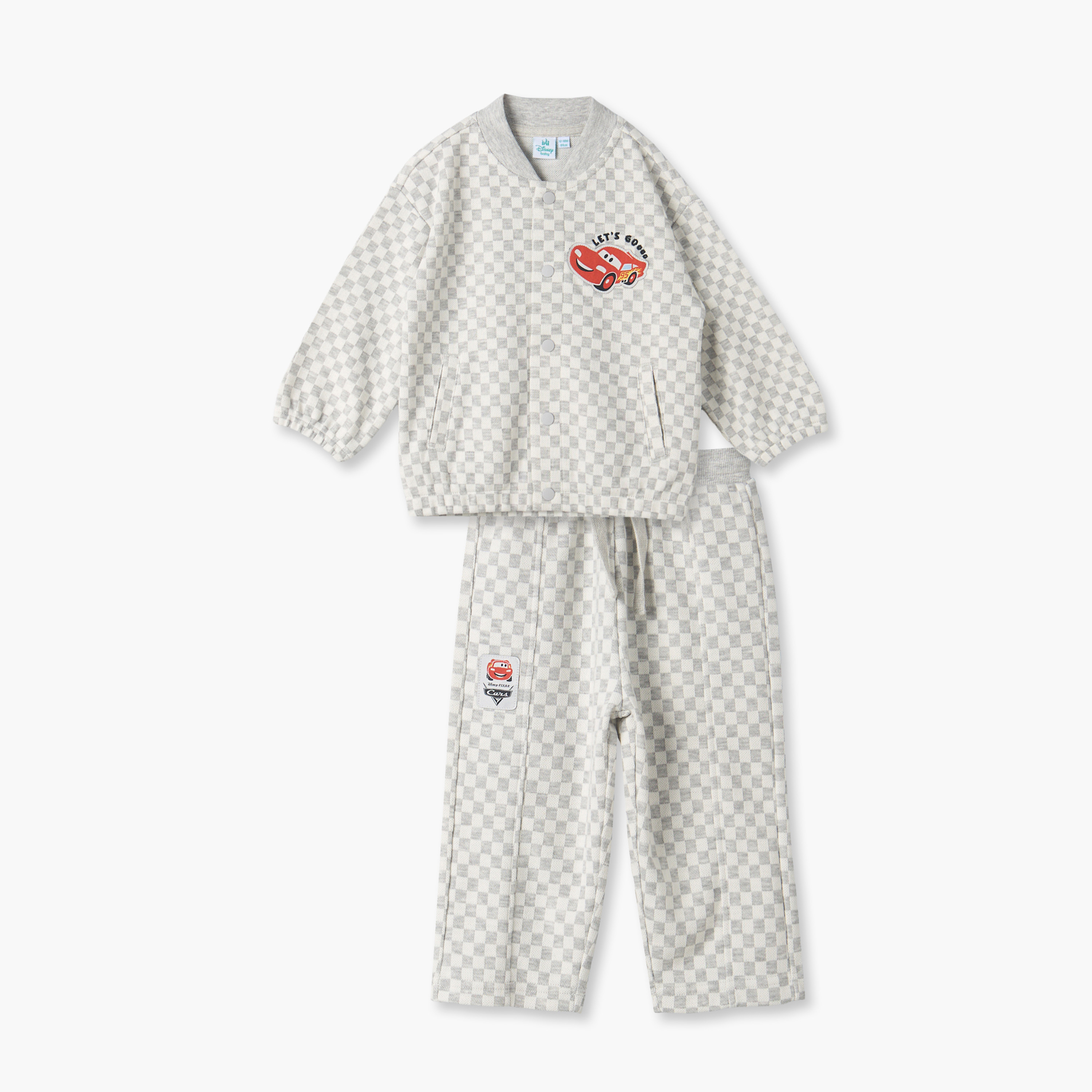 Disney V-neck Long Sleeves Cardigan and Pants Set with Cars Print-baby-boys-clothing-setsandcoords-image-2