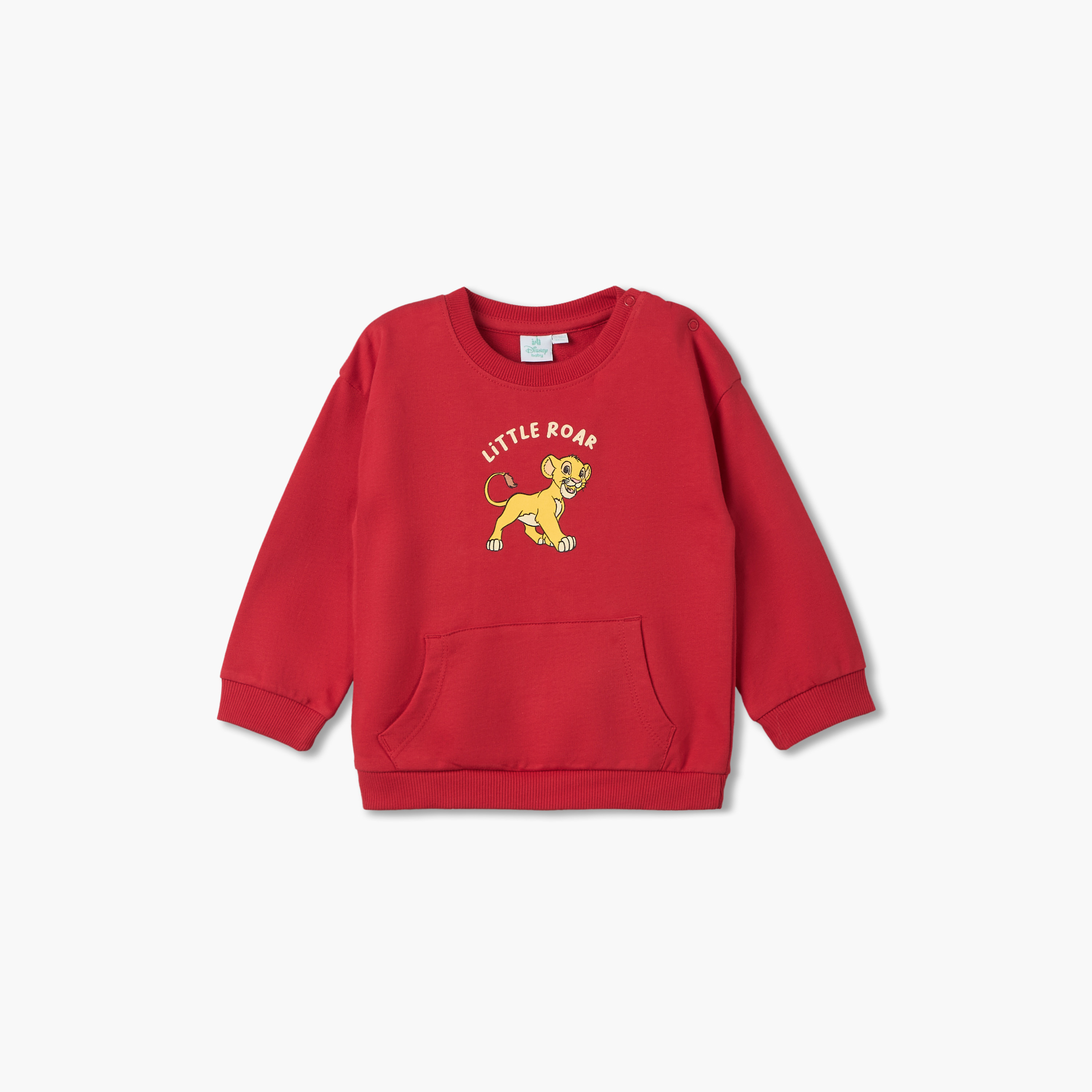 طقم سويت شيرت بأكمام طويلة وياقة ضيقة وطبعات سيمبا مع بنطلون رياضي من ديزني-baby-boys-clothing-setsandcoords-image-3
