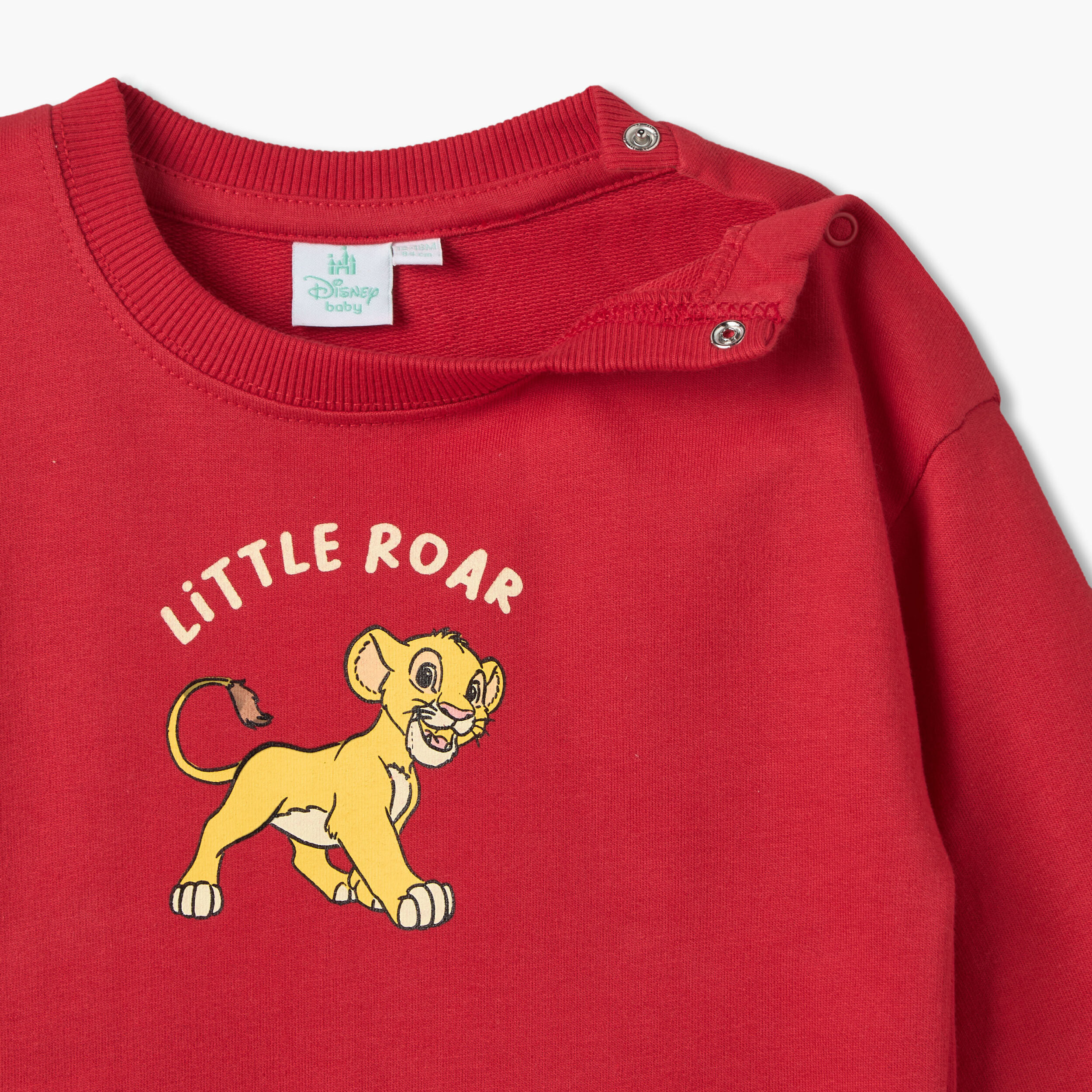طقم سويت شيرت بأكمام طويلة وياقة ضيقة وطبعات سيمبا مع بنطلون رياضي من ديزني-baby-boys-clothing-setsandcoords-image-7