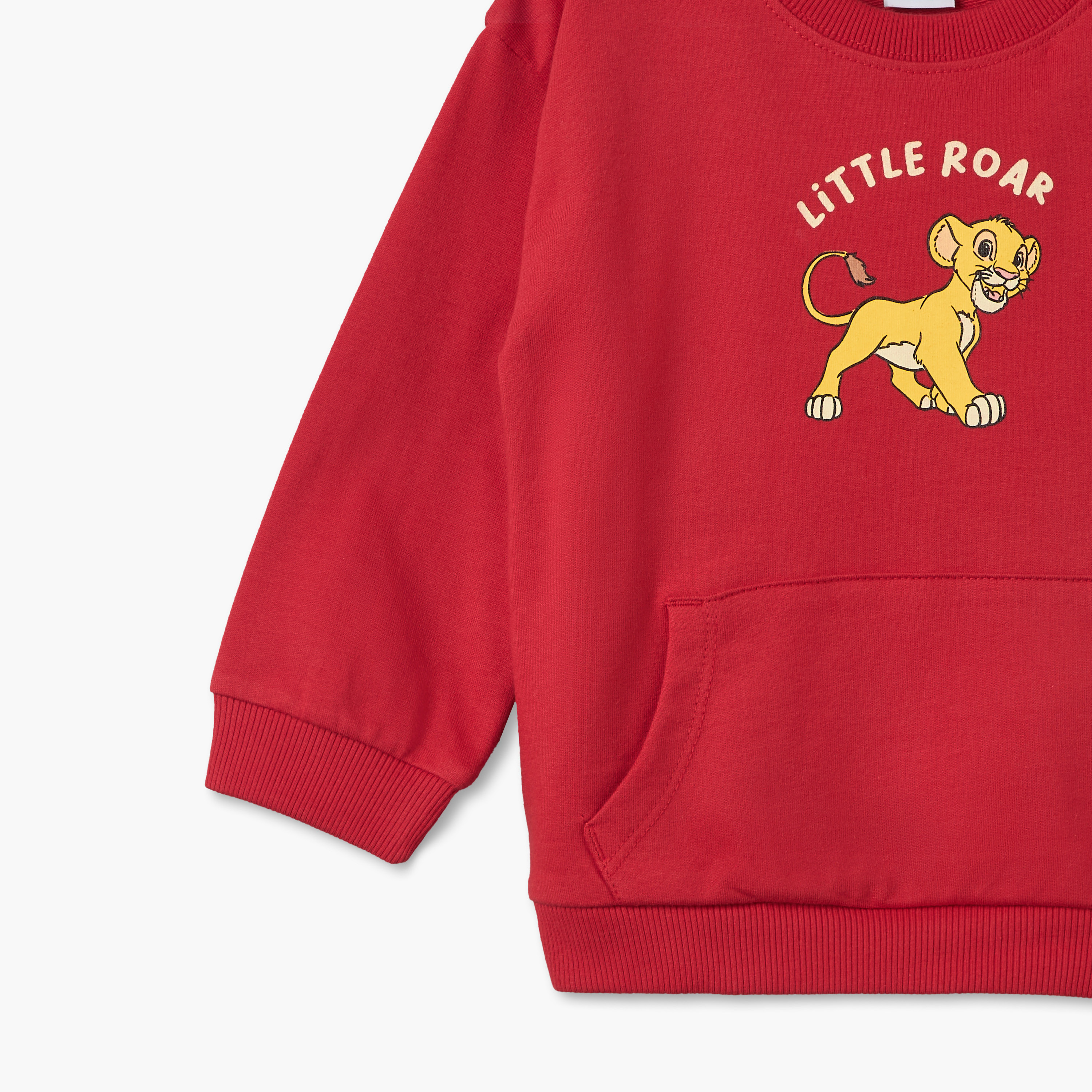 طقم سويت شيرت بأكمام طويلة وياقة ضيقة وطبعات سيمبا مع بنطلون رياضي من ديزني-baby-boys-clothing-setsandcoords-image-8