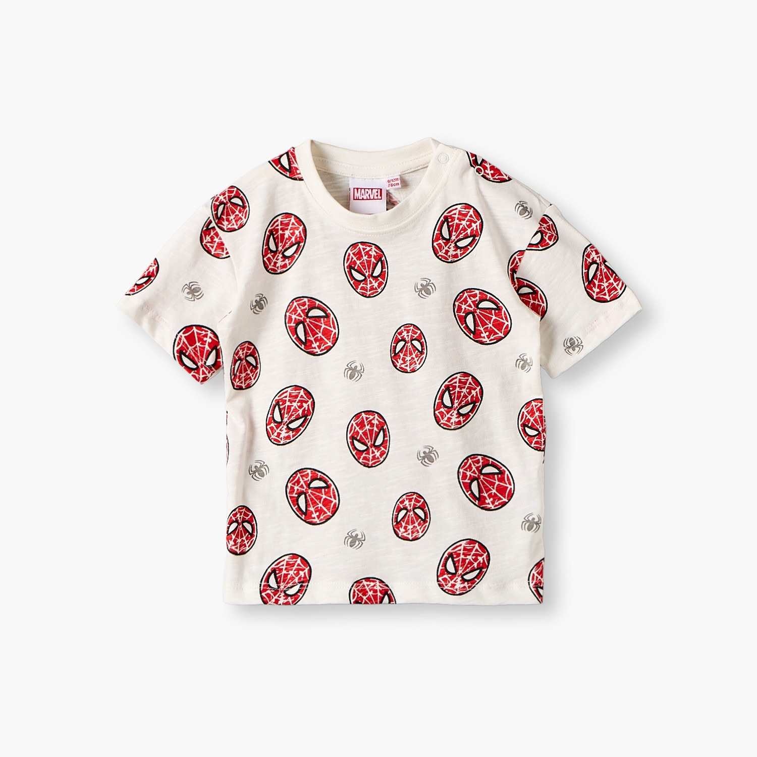 Round Neck Short Sleeves T-shirt and Dungaree Set with Spider-Man Print-baby-boys-clothing-setsandcoords-image-3
