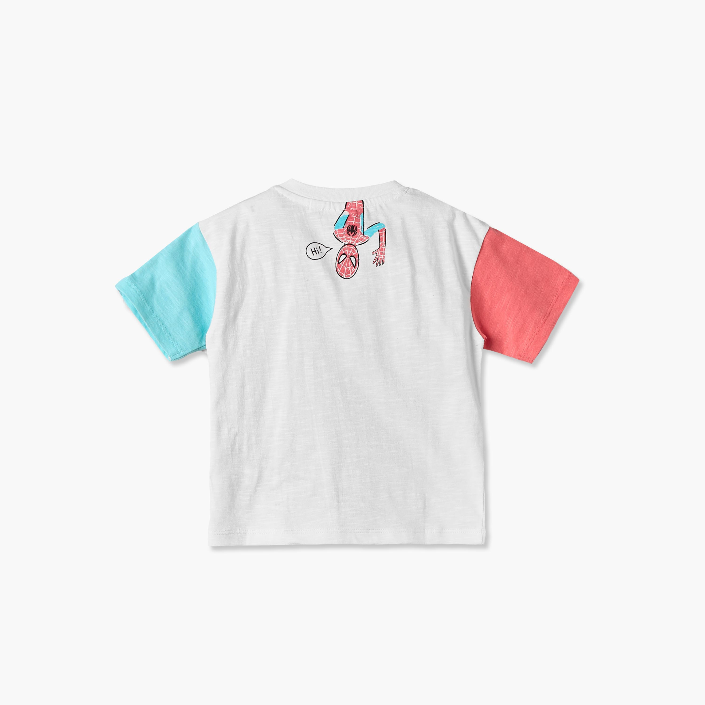طقم تيشيرت بياقة ضيقة وأكمام قصيرة وشورت بطبعات سبايدرمان-baby-boys-clothing-setsandcoords-image-5