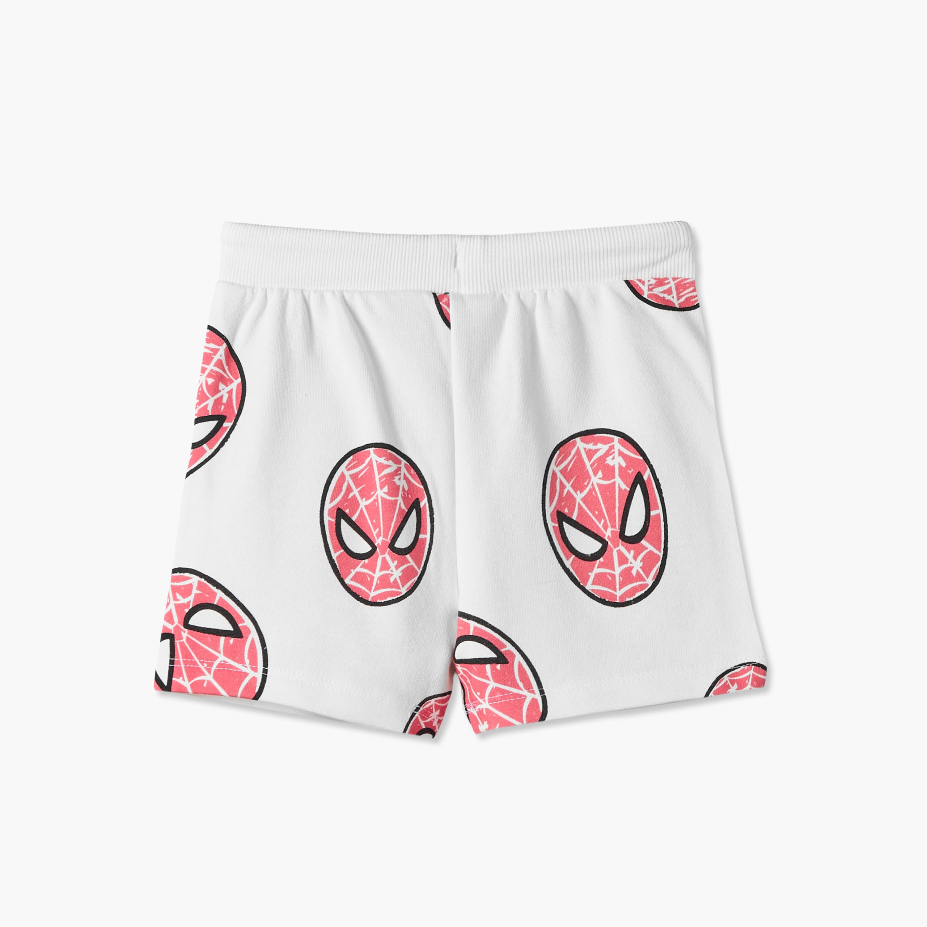 طقم تيشيرت بياقة ضيقة وأكمام قصيرة وشورت بطبعات سبايدرمان-baby-boys-clothing-setsandcoords-image-6