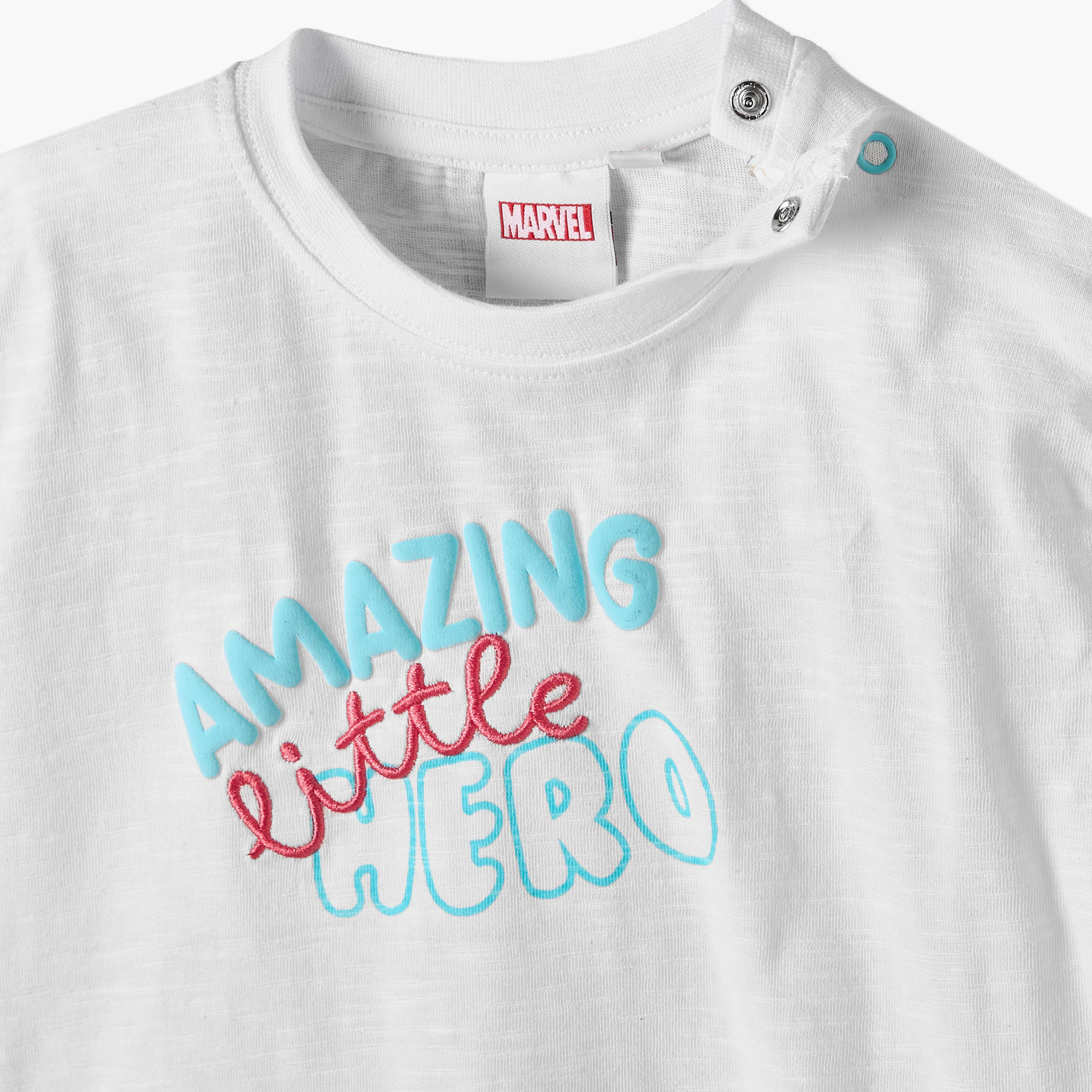 طقم تيشيرت بياقة ضيقة وأكمام قصيرة وشورت بطبعات سبايدرمان-baby-boys-clothing-setsandcoords-image-7