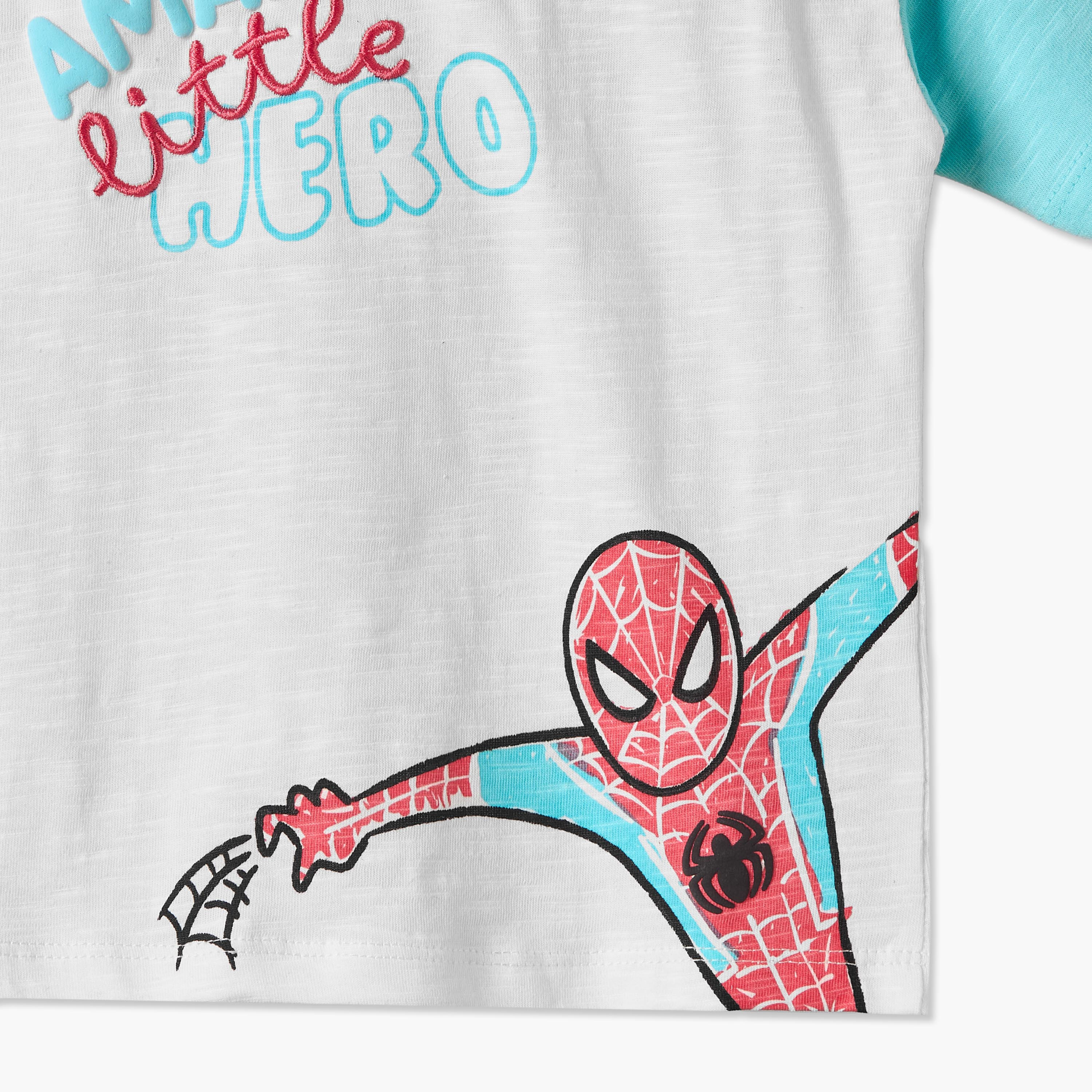 طقم تيشيرت بياقة ضيقة وأكمام قصيرة وشورت بطبعات سبايدرمان-baby-boys-clothing-setsandcoords-image-8