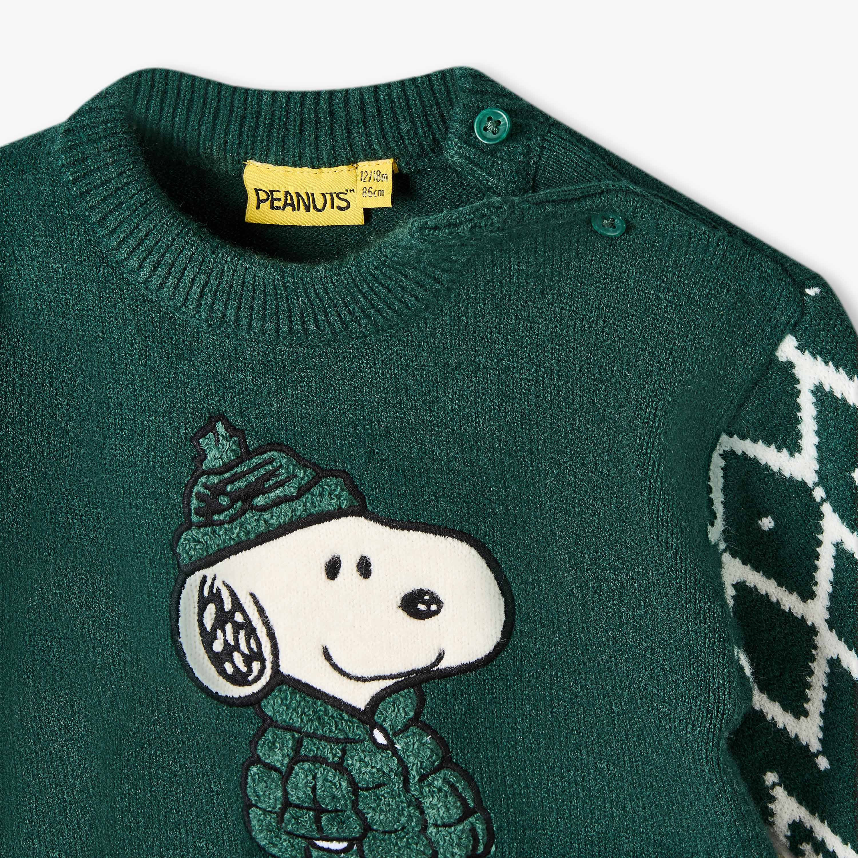 كنزة بياقة ضيقة وزخارف سنوبي-baby-boys-clothing-winterwear-jumpersandcardigans-image-4