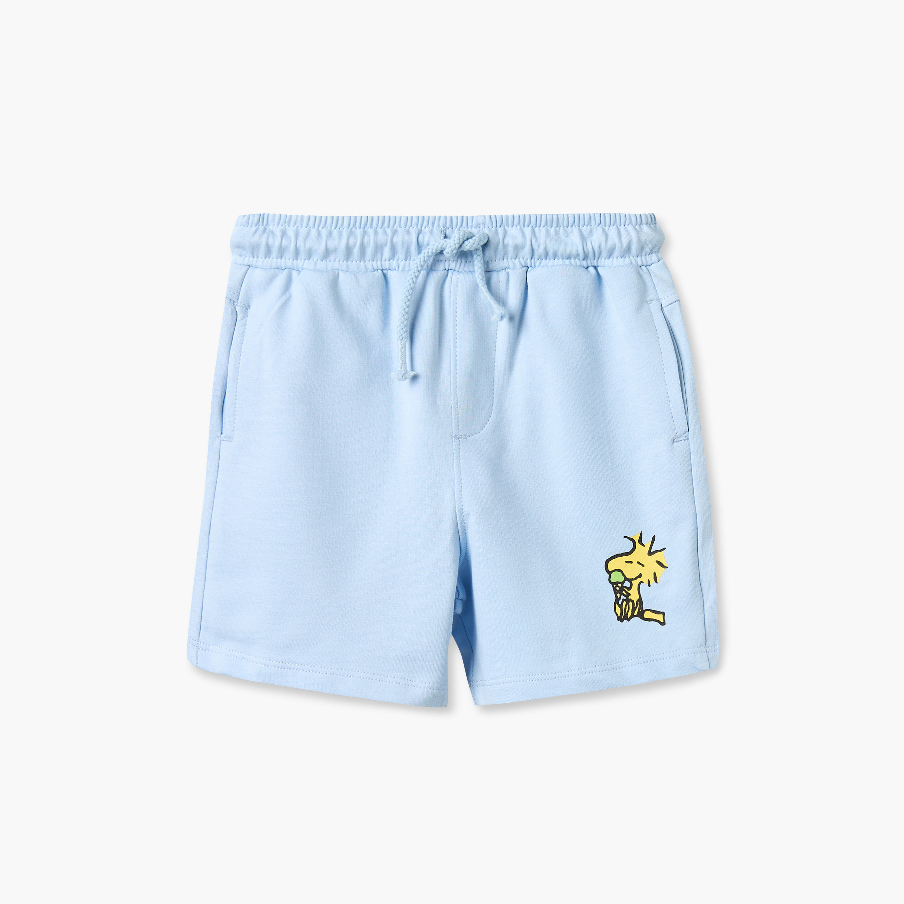 Crew Neck Short Sleeves T-shirt and Shorts Set with Snoopy Print-baby-boys-clothing-setsandcoords-image-4
