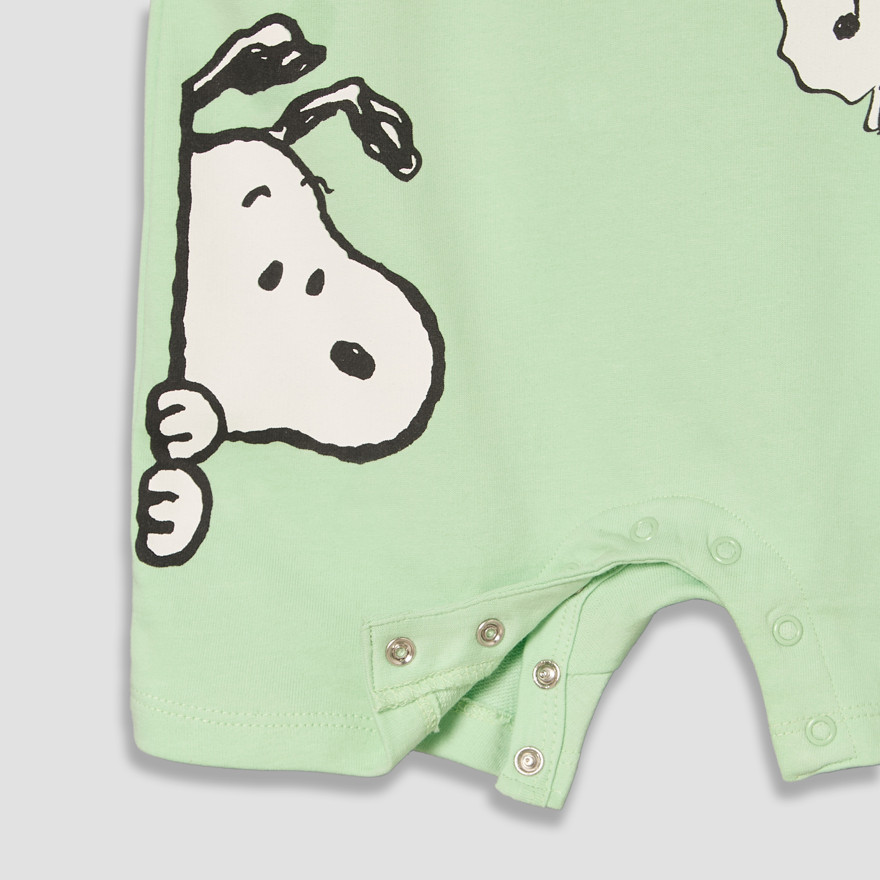 Crew Neck Short Sleeves T-shirt and Dungaree Set with Snoopy Print-baby-boys-clothing-setsandcoords-image-7