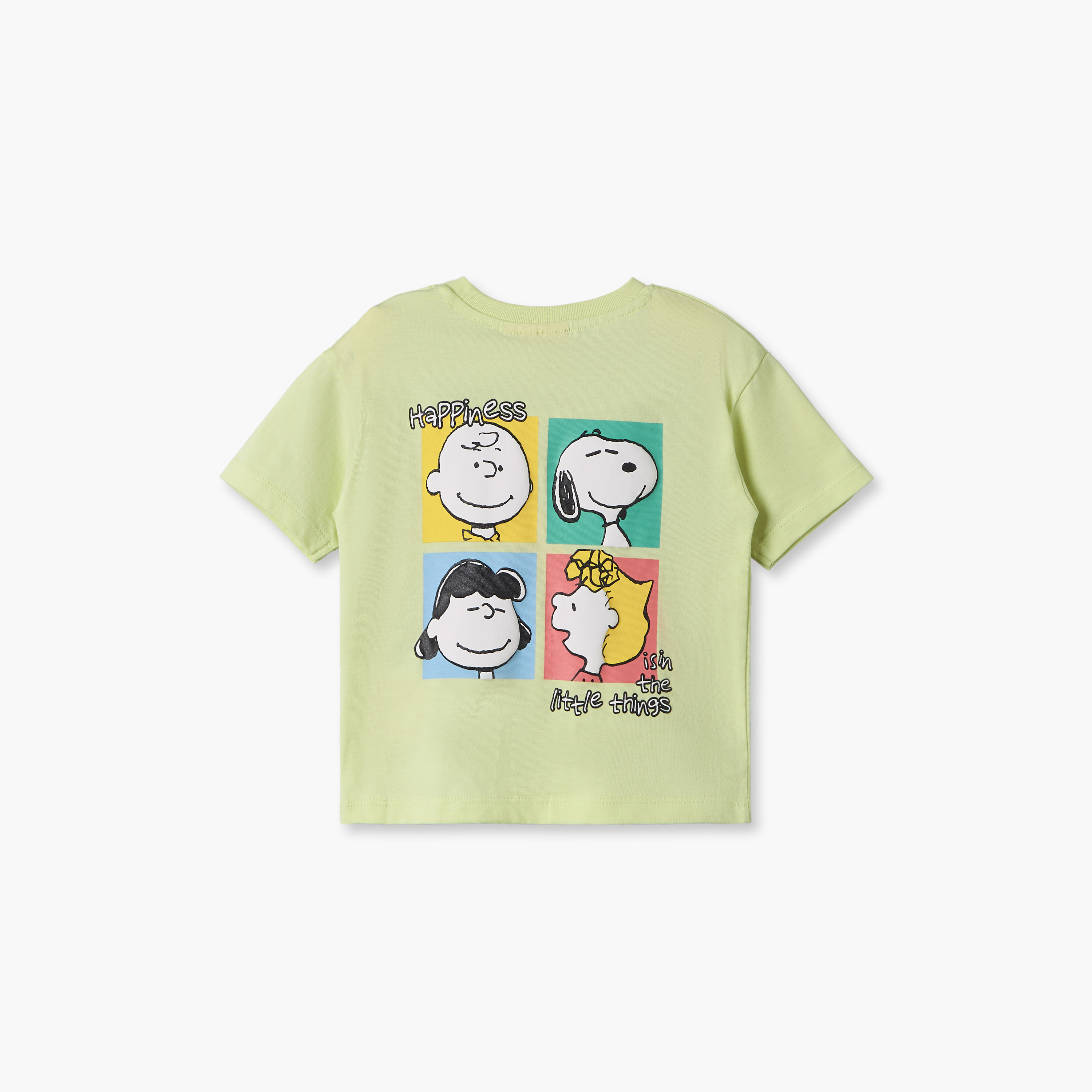 طقم شورت وتيشيرت بياقة ضيقة وأكمام قصيرة وطبعات سنوبي-baby-boys-clothing-setsandcoords-image-3