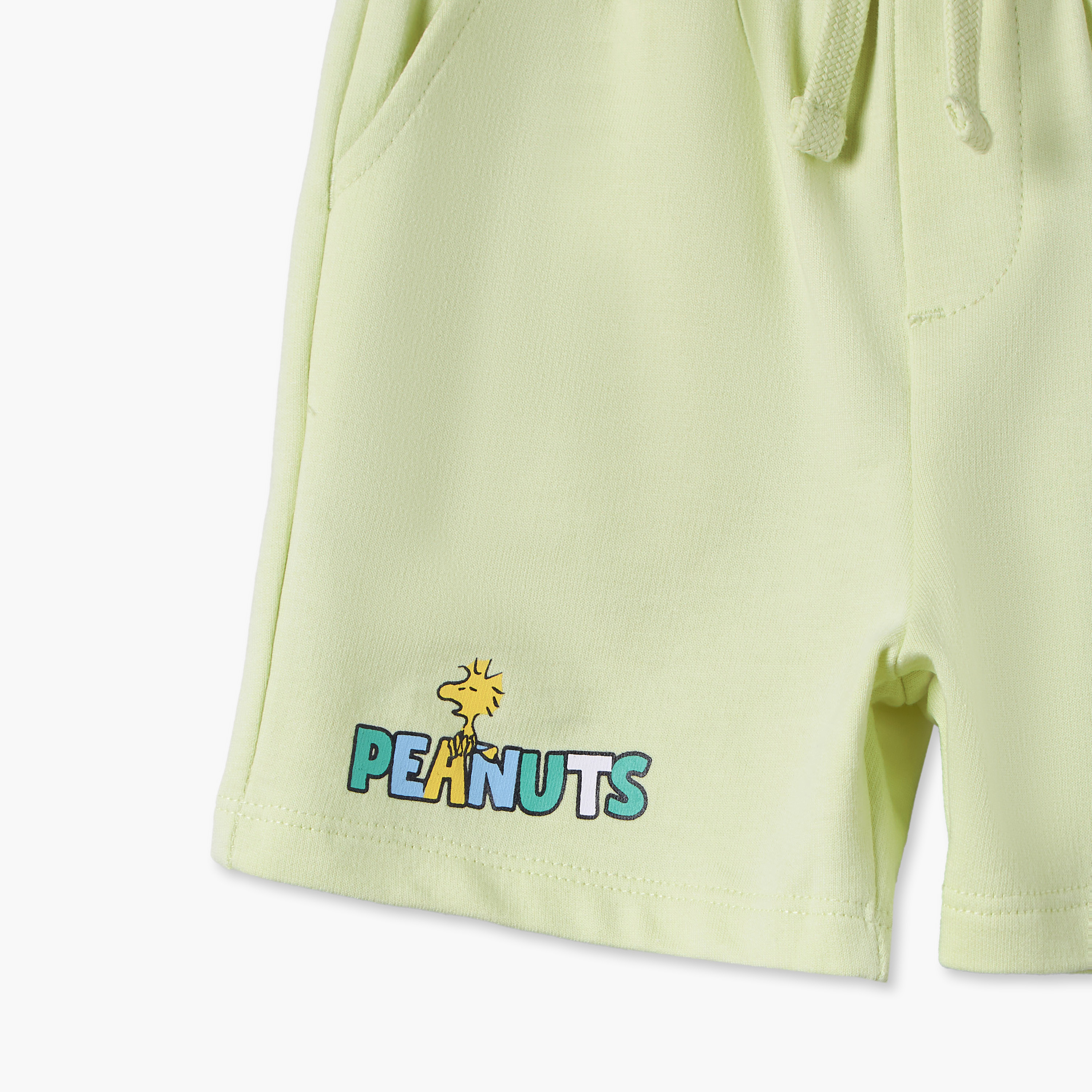 طقم شورت وتيشيرت بياقة ضيقة وأكمام قصيرة وطبعات سنوبي-baby-boys-clothing-setsandcoords-image-8
