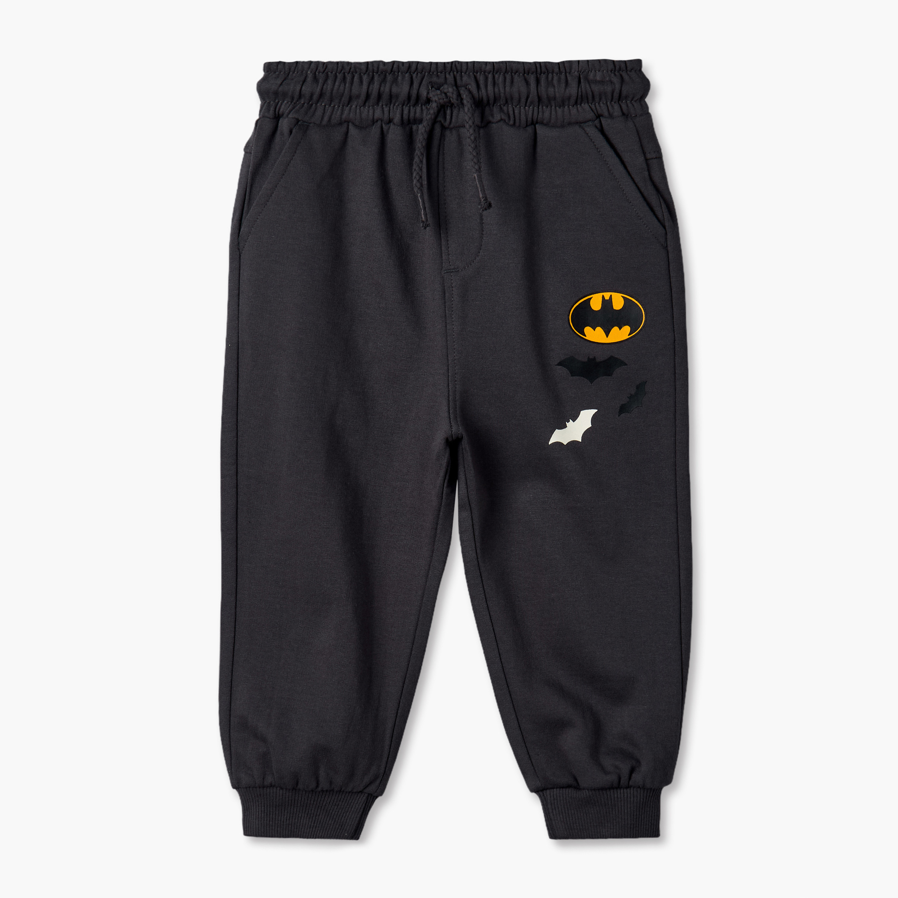 Collared Long Sleeves Sweatshirt and Joggers Set with Batman Print-baby-boys-clothing-setsandcoords-image-3