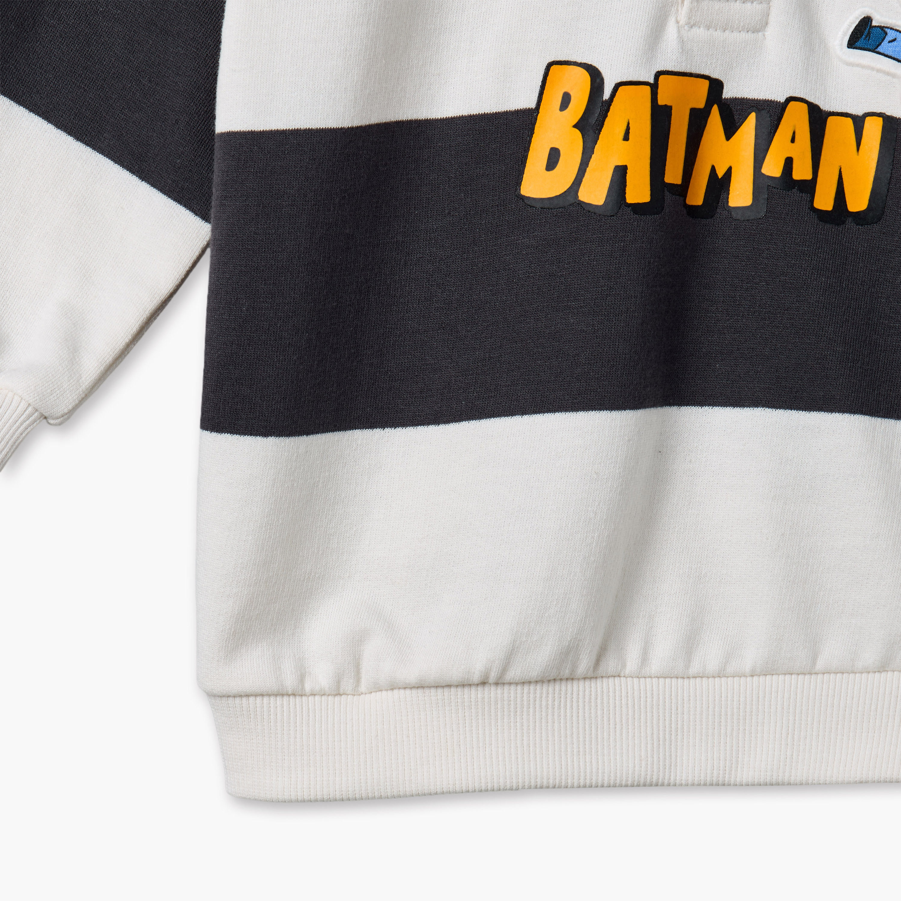 Collared Long Sleeves Sweatshirt and Joggers Set with Batman Print-baby-boys-clothing-setsandcoords-image-7