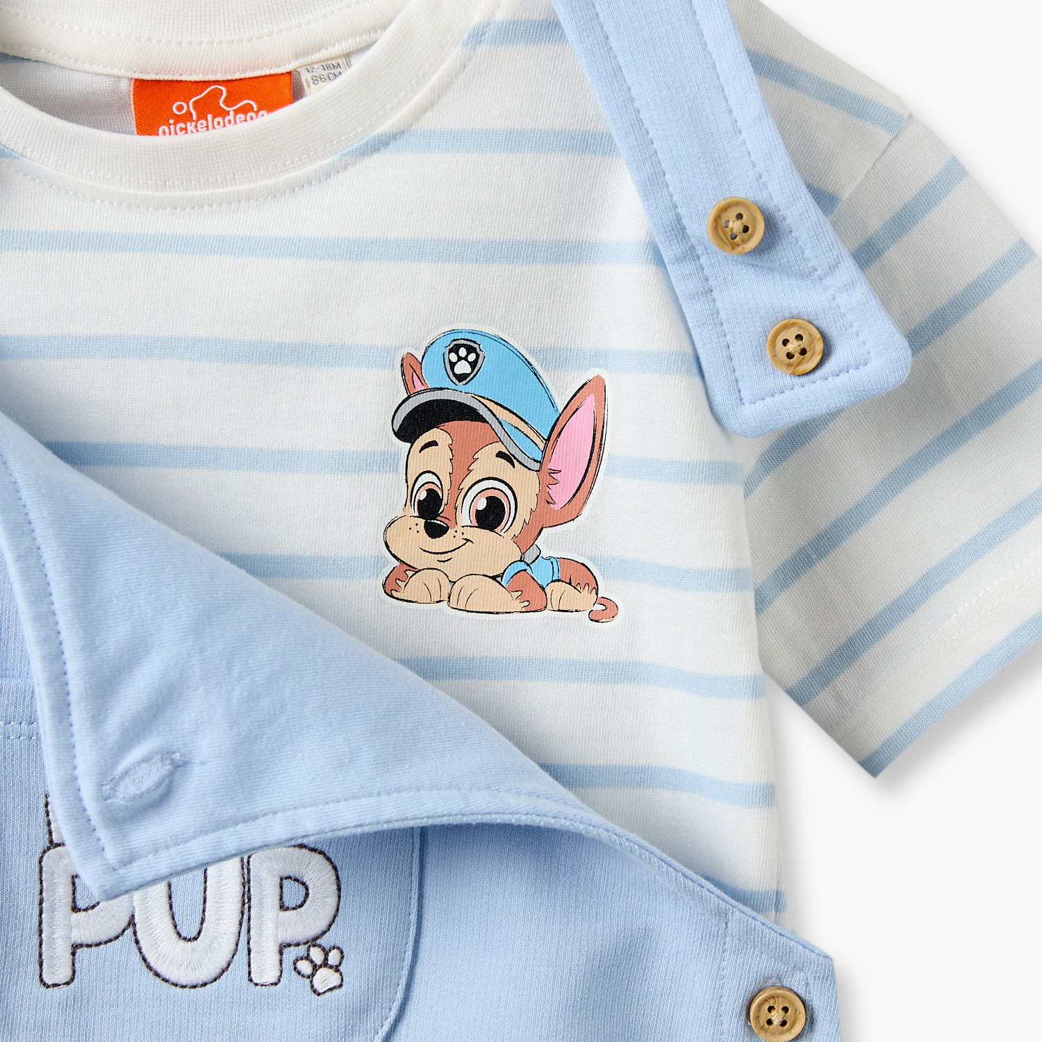 طقم دنغري وتيشيرت بياقة ضيقة وأكمام قصيرة بطبعات-baby-boys-clothing-setsandcoords-image-8