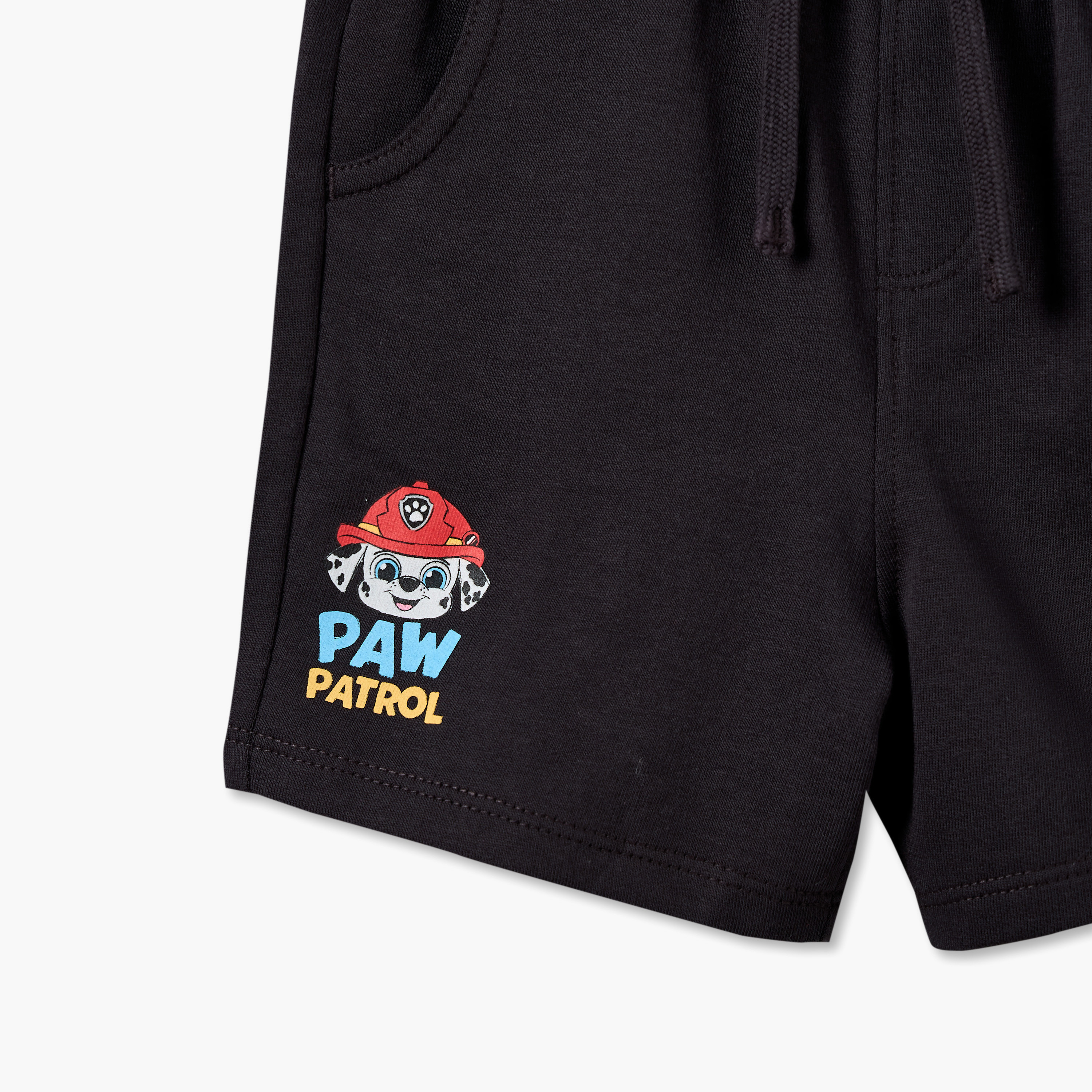 طقم تيشيرت بياقة مستديرة وأكمام قصيرة وشورت بطبعة باو باترول-baby-boys-clothing-setsandcoords-image-9