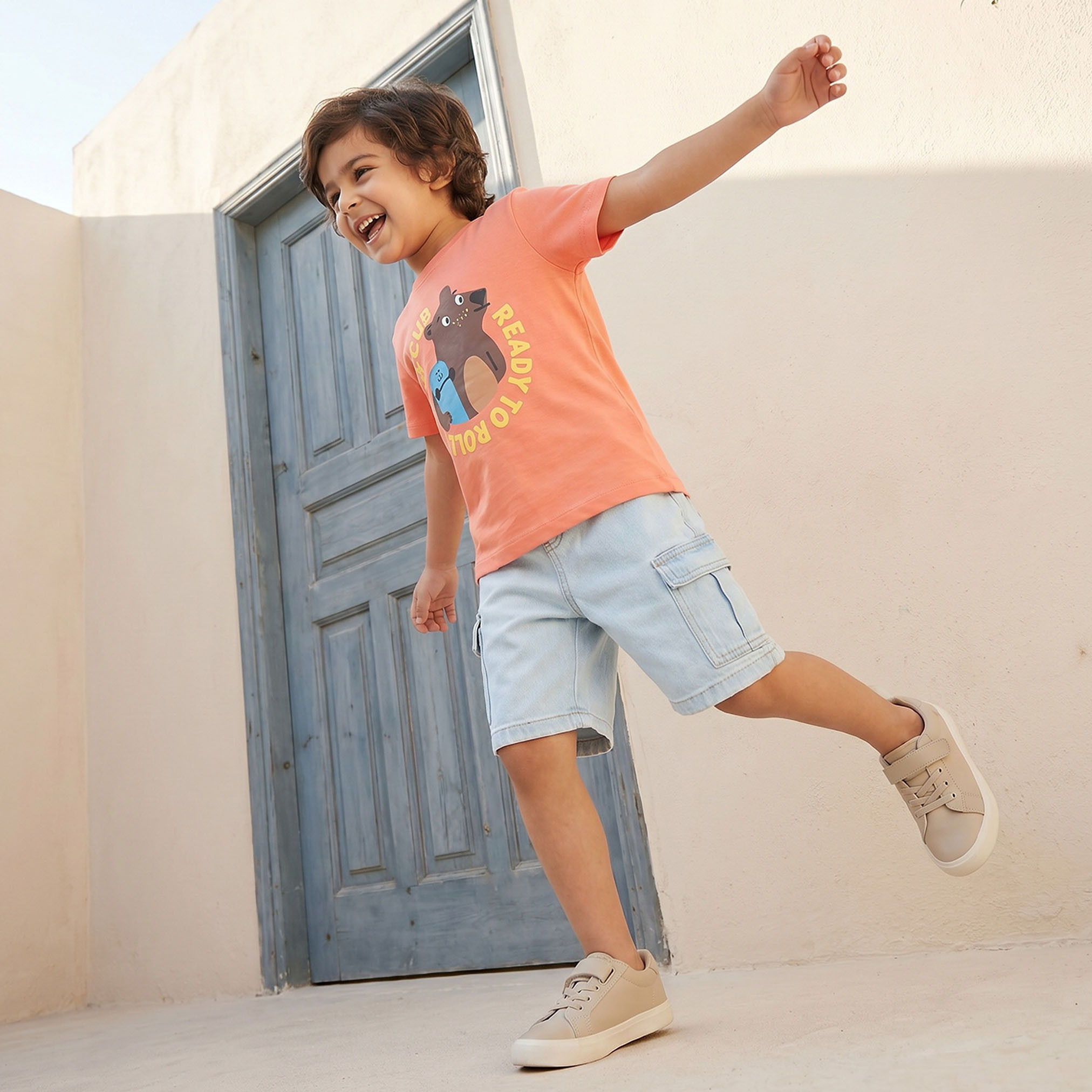 Juniors Crew Neck Short Sleeves T-shirt with Graphic Print-boys-clothing-tshirtsandpolos-image-5