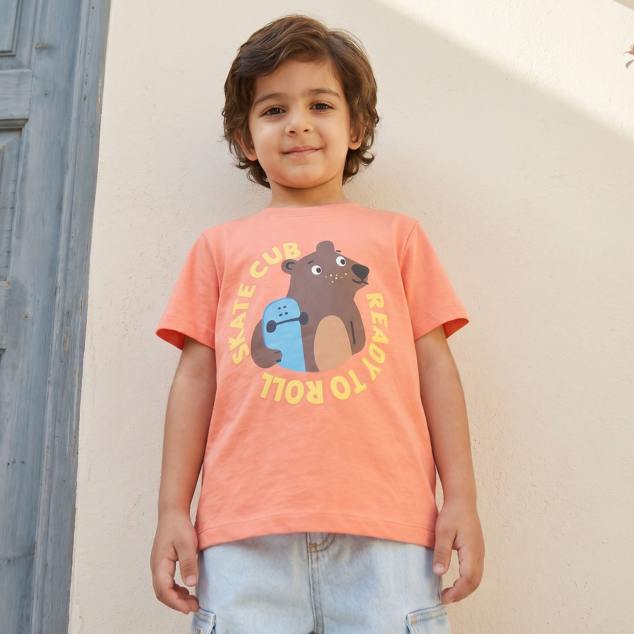 Juniors Crew Neck Short Sleeves T-shirt with Graphic Print-boys-clothing-tshirtsandpolos-image-6