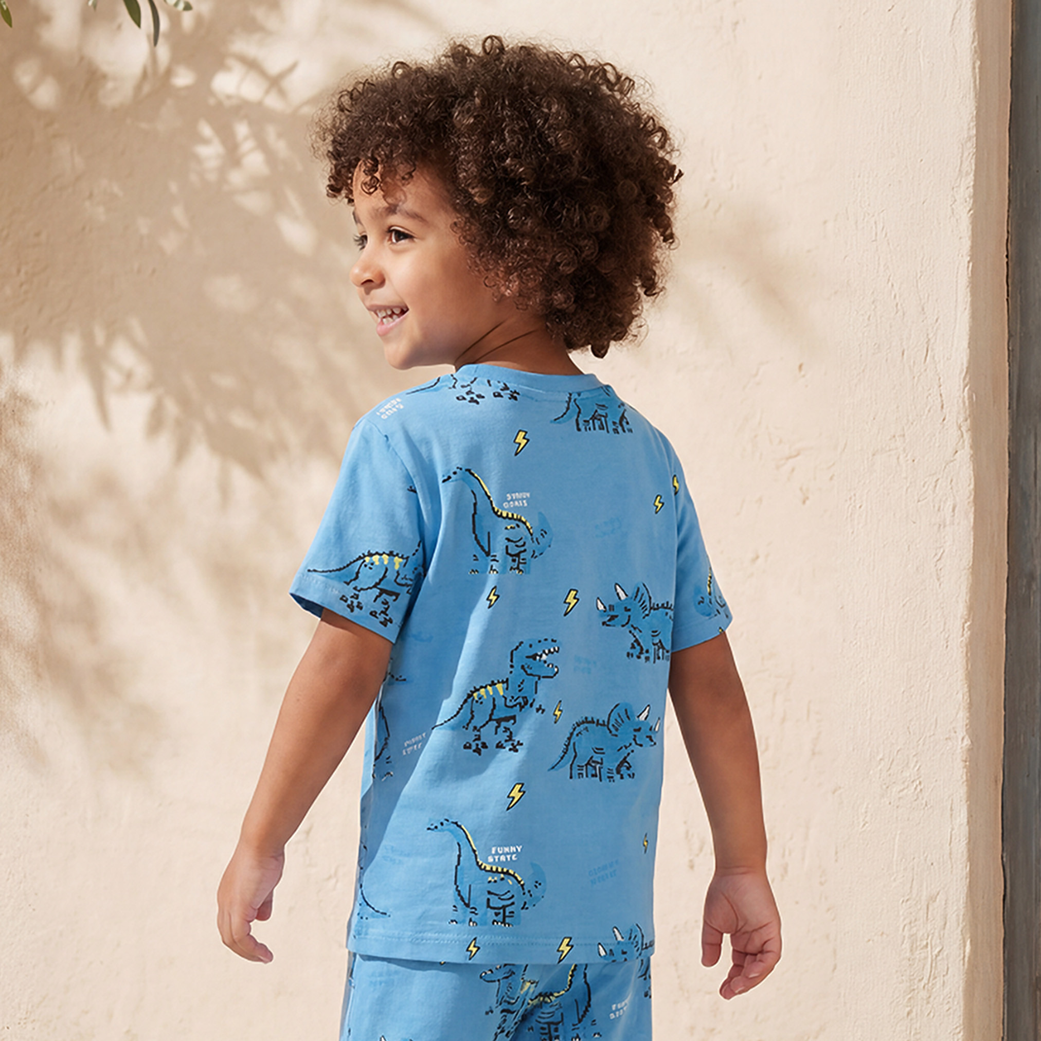 Juniors Crew Neck Short Sleeves T-shirt with Dinosaur Print-boys-clothing-tshirtsandpolos-image-3